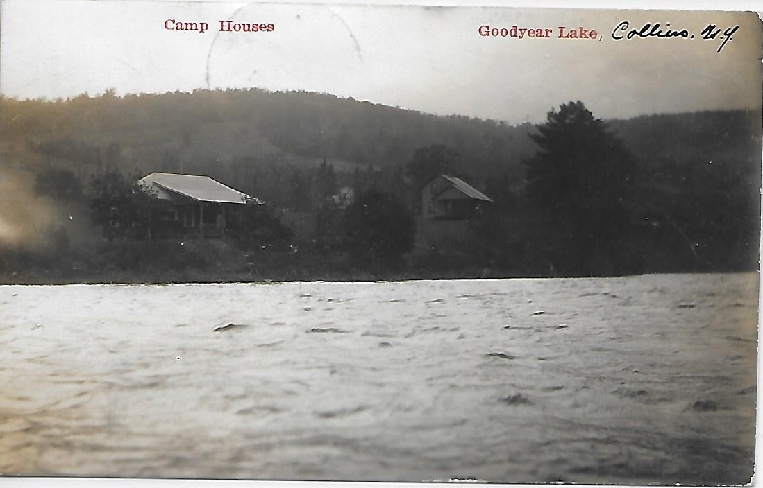 RPPC "Camp Houses, Goodyear Lake" Colliers, N.Y Colliersville near Oneonta c1912 RPPC "Camp Houses, Goodyear Lake" Colliers, N.Y Colliersville near Oneonta c1912