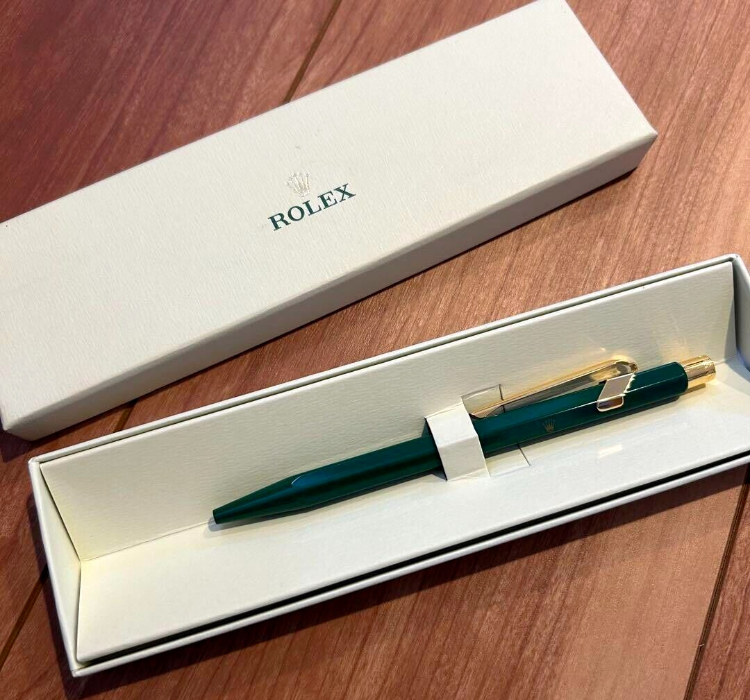 [N-MINT wz/Box] ROLEX Novelty Caran d'Ache Knock Type Ballpoint Pen(Blue ink)