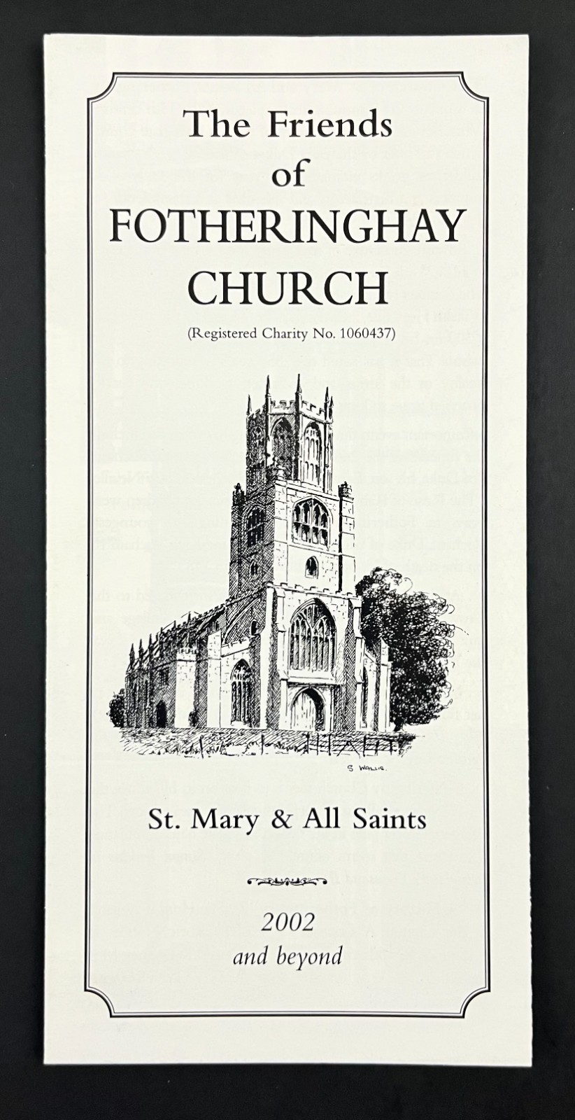 2002 Northamptonshire UK Friends Fotheringhay Church St Mary VTG Travel Brochure 2002 Northamptonshire UK Friends Fotheringhay Church St Mary VTG Travel Brochure