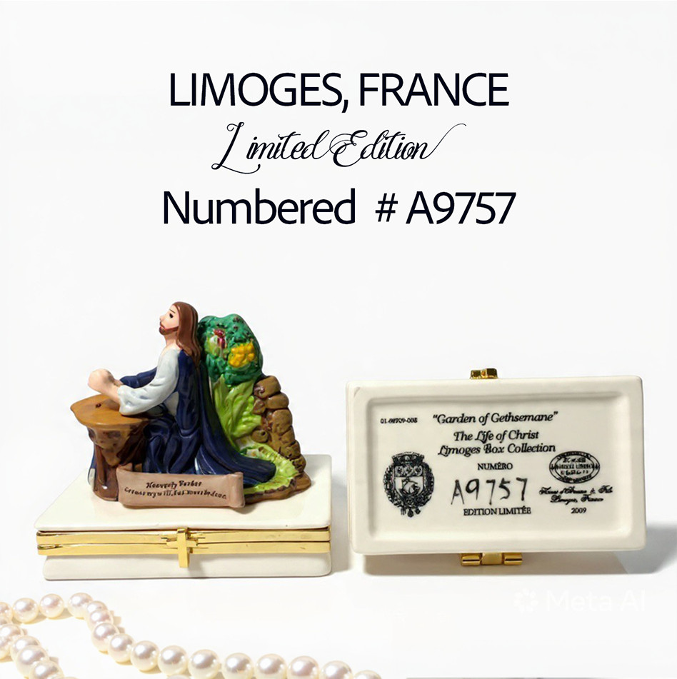 Henri d'Arceau Limoges Garden Gethsemane Life Christ Ltd Ed Box 2009 #A9757 Henri d'Arceau Limoges Garden Gethsemane Life Christ Ltd Ed Box 2009 #A9757