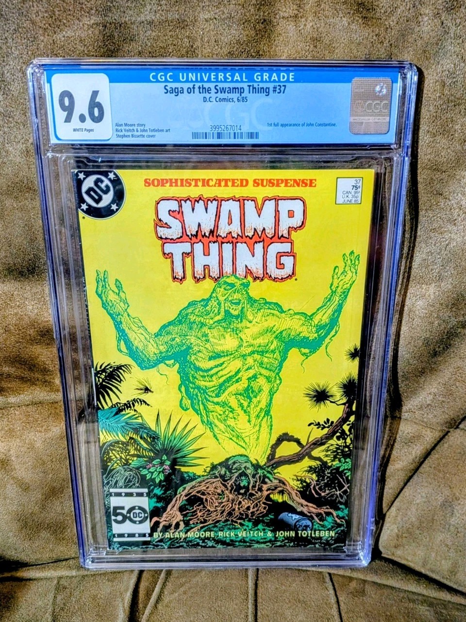 CGC 9.6 Saga Of The Swamp Thing #37 First Appearance John Constantine White Pgs CGC 9.6 Saga Of The Swamp Thing #37 First Appearance John Constantine White Pgs
