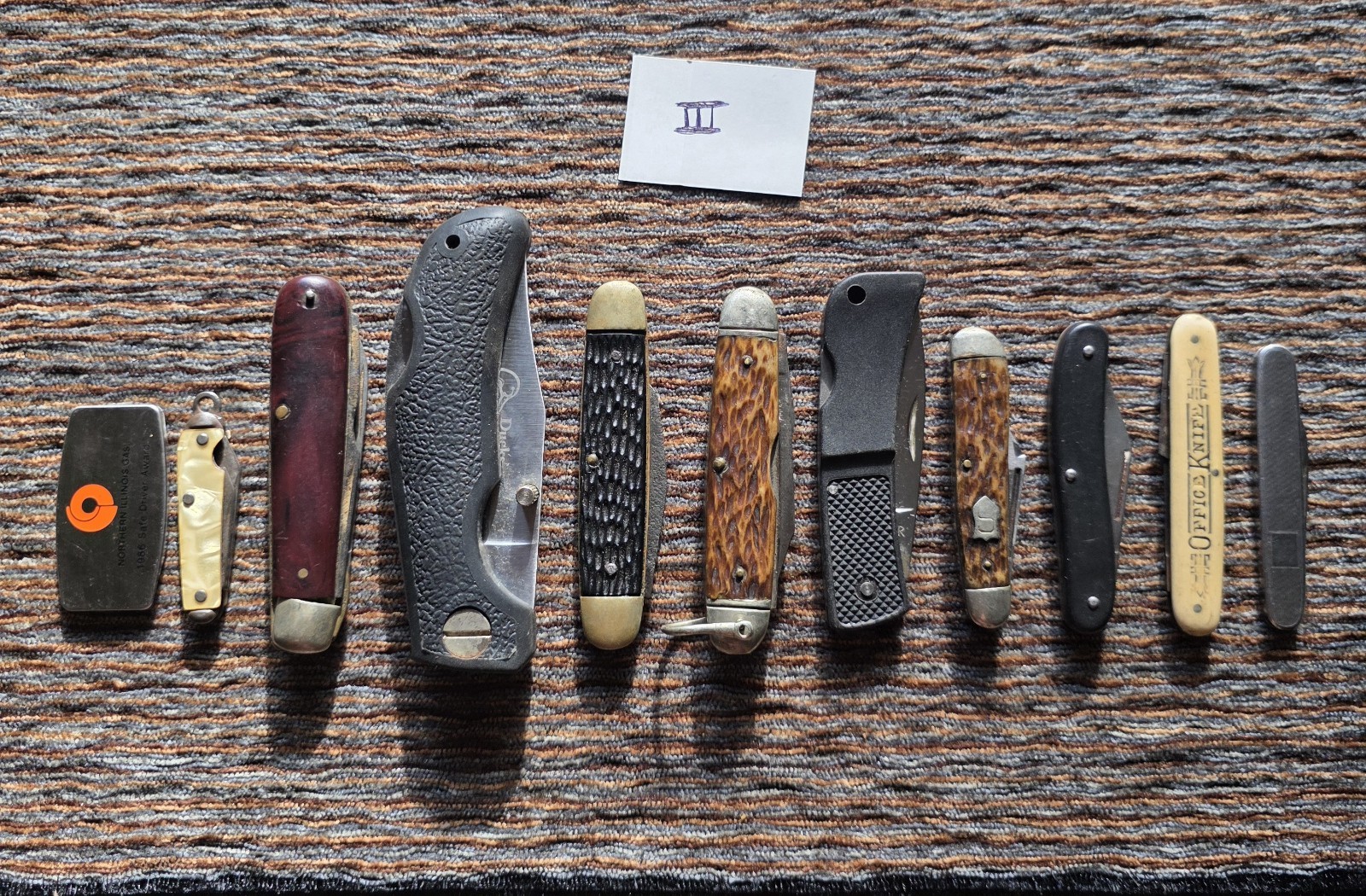 Set Of 11 Vintage Folging Knifes Set Of 11 Vintage Folging Knifes