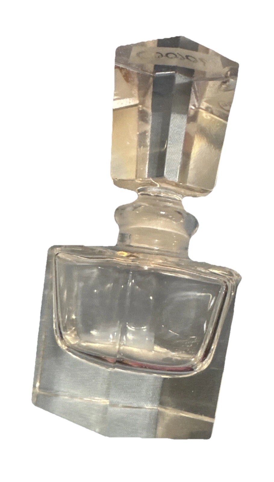 VGT COORS Brewing Faceted PERFUME BOTTLE CRYSTAL Empty Stopper VGT COORS Brewing Faceted PERFUME BOTTLE CRYSTAL Empty Stopper