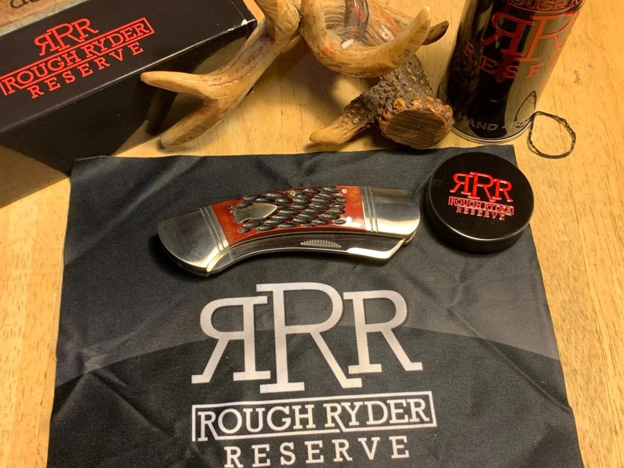 Rough Ryder Reserve Red Jigged Bone Folder 4 1/4" Pocketknife RRR039 Rough Ryder Reserve Red Jigged Bone Folder 4 1/4" Pocketknife RRR039