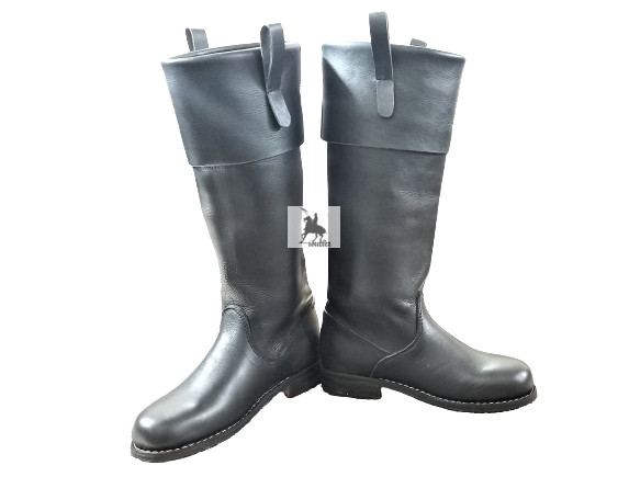 Revolutionary War Style Riding Boot US Size 5 to Size 15