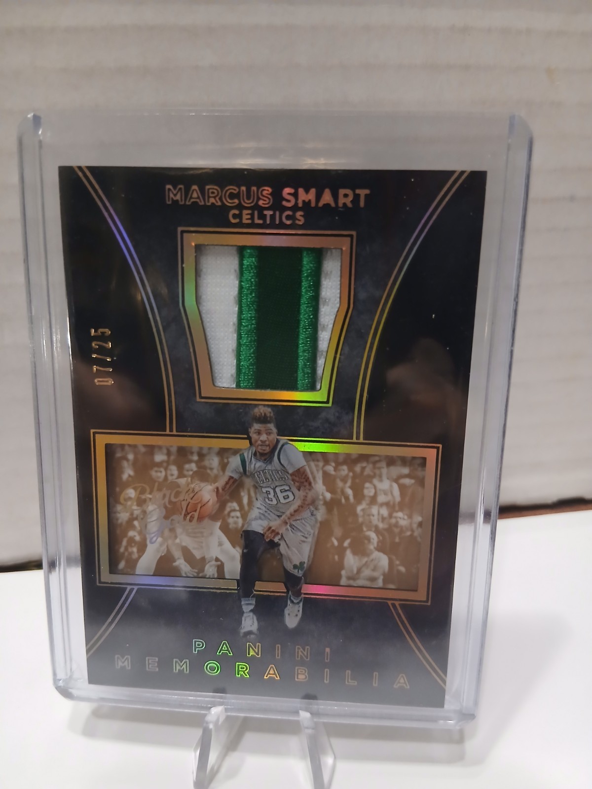 2015-2016 PANINI BLACK GOLD Marcus Smart MEMORABILIA #39 /25 Jersey Relic CELTIC 2015-2016 PANINI BLACK GOLD Marcus Smart MEMORABILIA #39 /25 Jersey Relic CELTIC