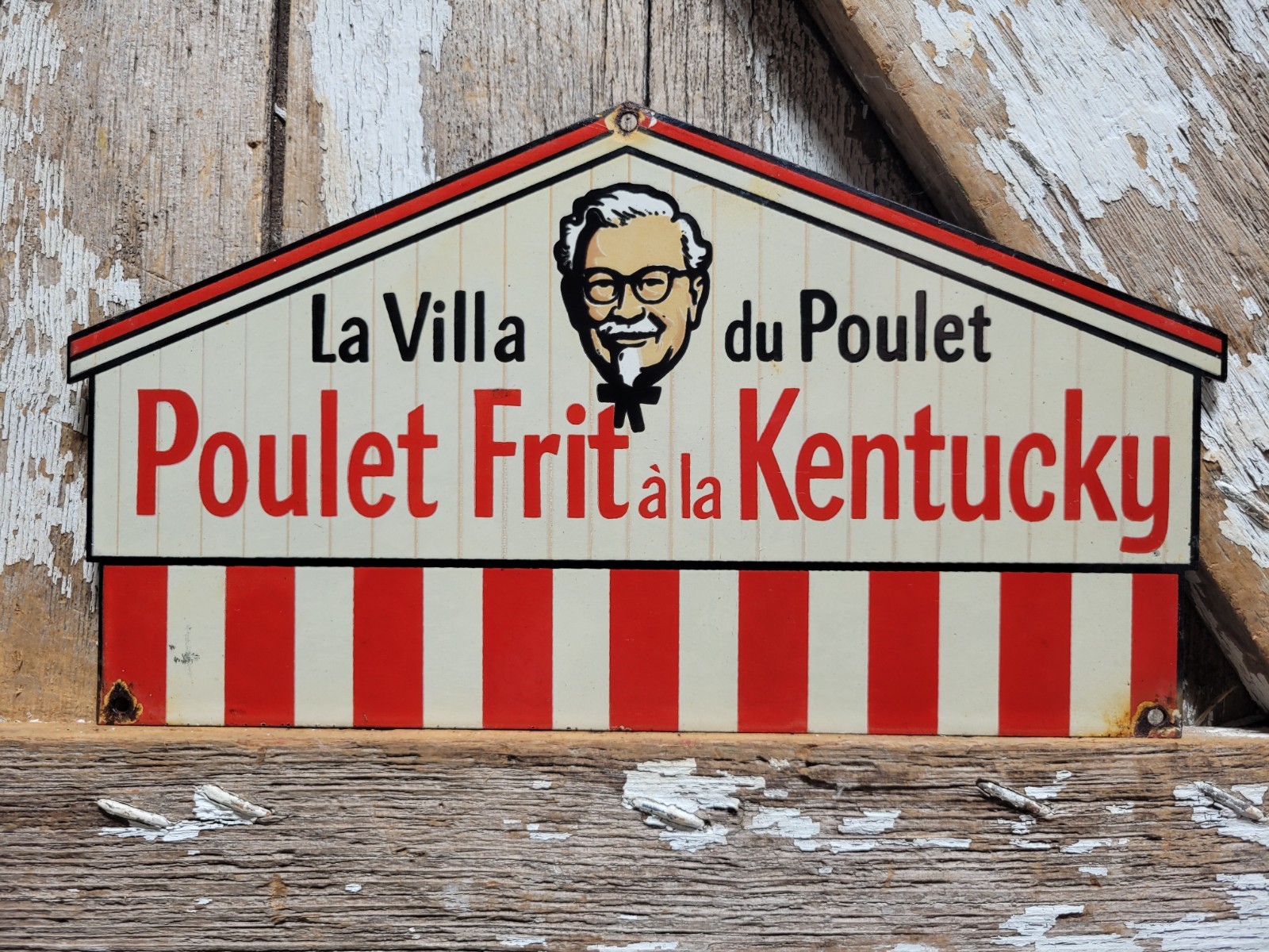 VINTAGE KENTUCKY FRIED CHICKEN PORCELAIN SIGN OLD CANADIAN KFC FAST FOOD SANDERS VINTAGE KENTUCKY FRIED CHICKEN PORCELAIN SIGN OLD CANADIAN KFC FAST FOOD SANDERS