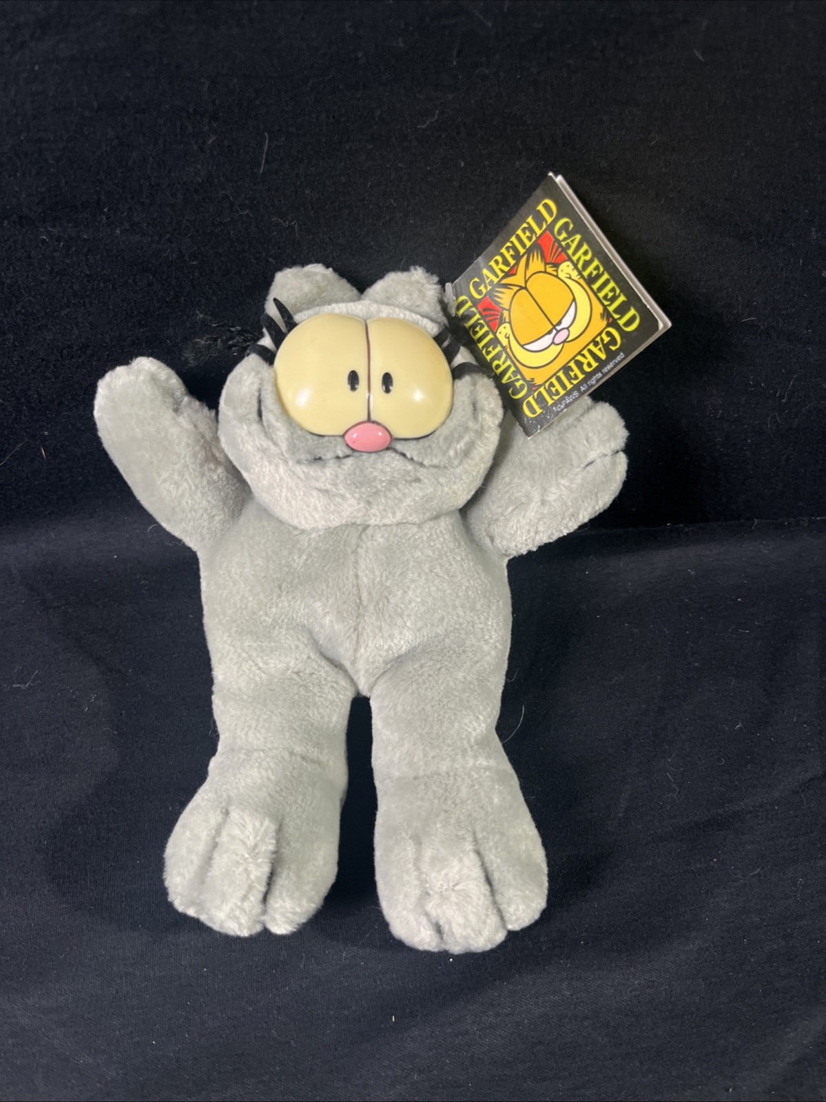 VTG 1998 Official Garfield Club- 6”Nermal Grey Cat Paws Bean Bag Plush NWT