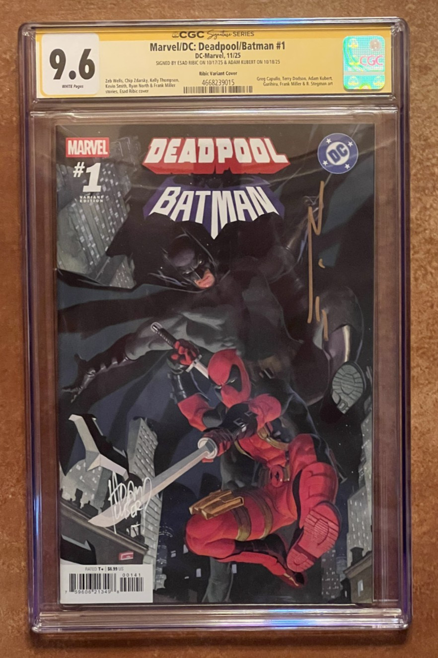 Deadpool Batman Variant D SIGNED BY E. RIBIC & A. KUBERT CGC SIGNATURE SERIES Deadpool Batman Variant D SIGNED BY E. RIBIC & A. KUBERT CGC SIGNATURE SERIES