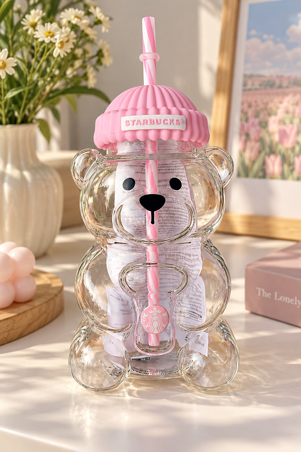2026 NEW Starbucks Bear Bearista Cup All Pink with Straw New with Tags 2026 NEW Starbucks Bear Bearista Cup All Pink with Straw New with Tags