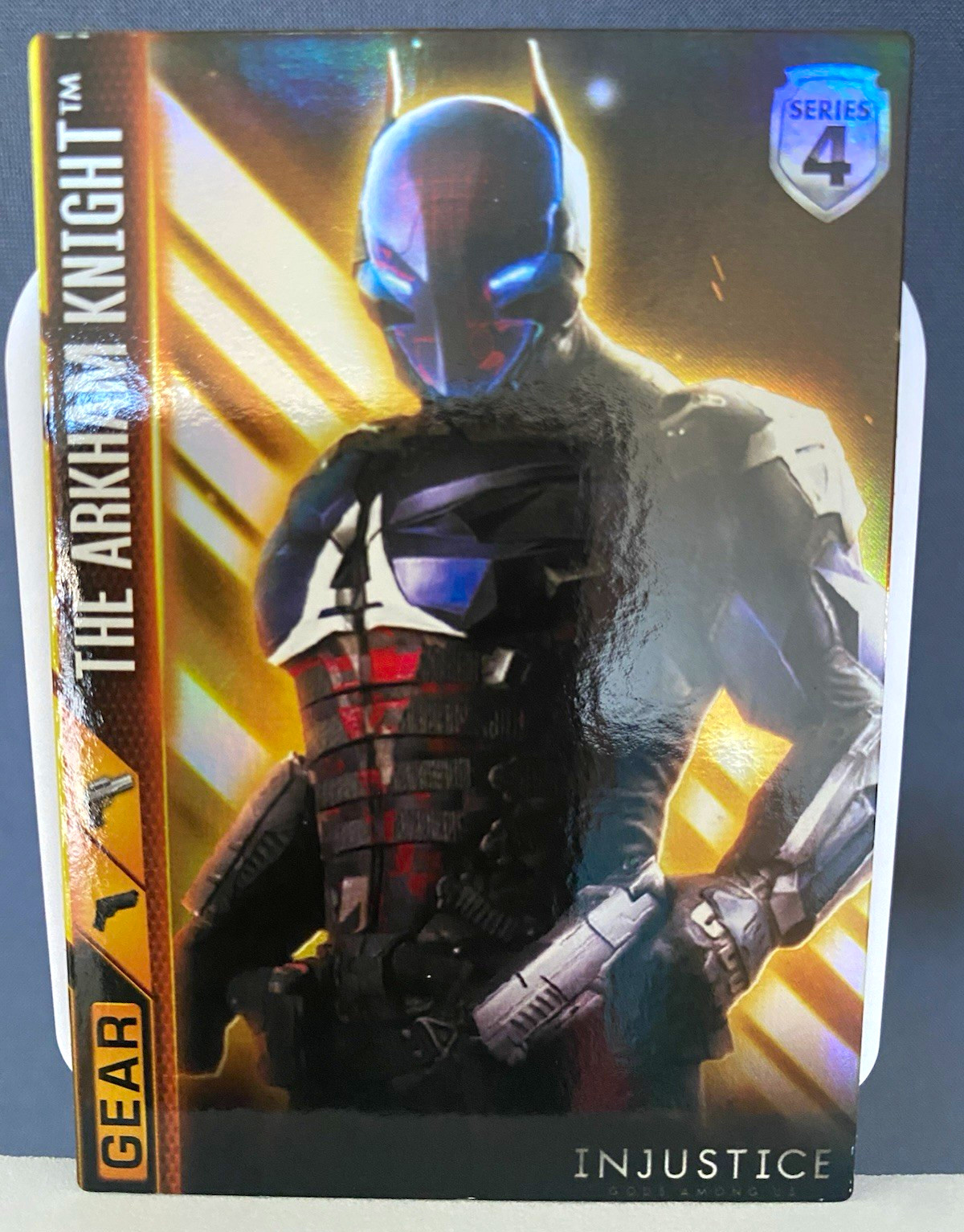 Injustice Gods Among Us Series 4 Gear The Arkham Knight Holo Foil Injustice Gods Among Us Series 4 Gear The Arkham Knight Holo Foil