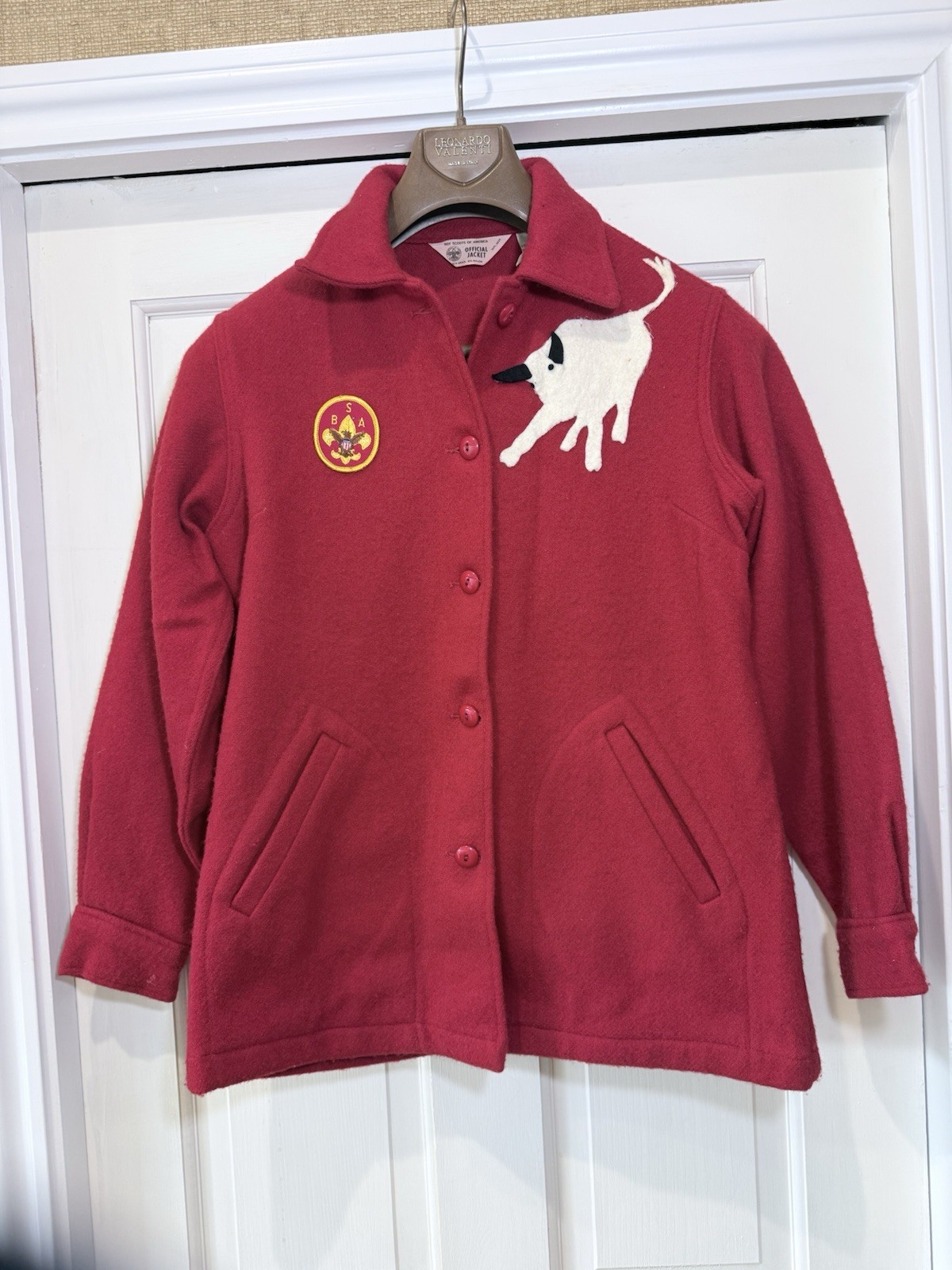 Vintage Boy Scouts Of America Official Red Wool Button Jacket Size M White Bull Vintage Boy Scouts Of America Official Red Wool Button Jacket Size M White Bull