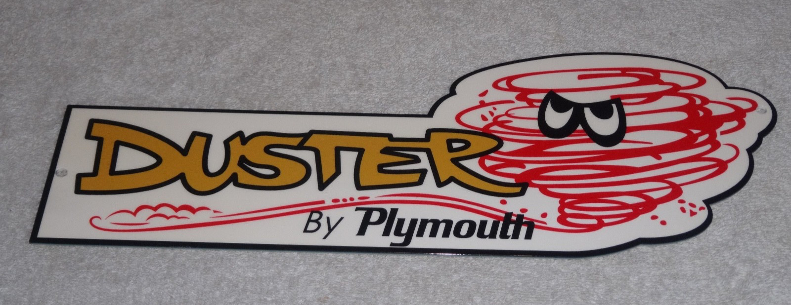 VINTAGE PLYMOUTH DUSTER TORNADO TAZ COYOTE 14" METAL CAR TRUCK GASOLINE OIL SIGN VINTAGE PLYMOUTH DUSTER TORNADO TAZ COYOTE 14" METAL CAR TRUCK GASOLINE OIL SIGN