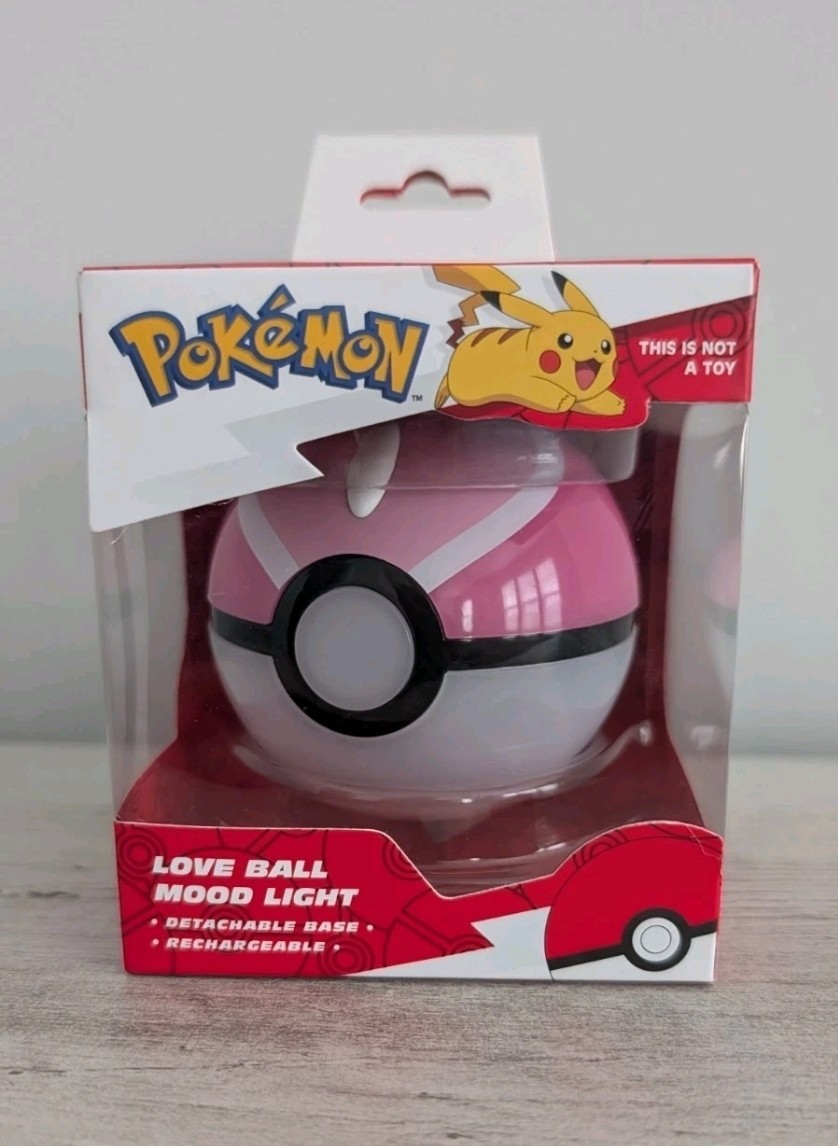 Pokémon Love Ball Mood Light Detachable Base Magnetic Charging Rechargeable
