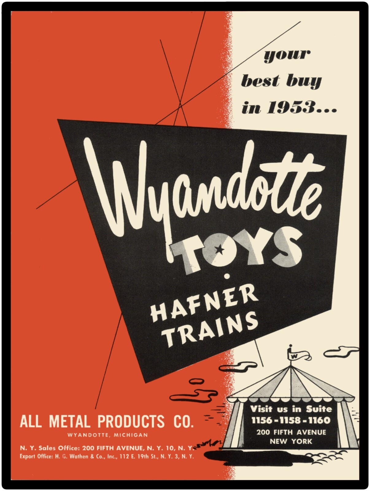Wyandotte Toys of Wyandotte, Michigan NEW Sign 24"x30" USA STEEL XL Size 7 lb