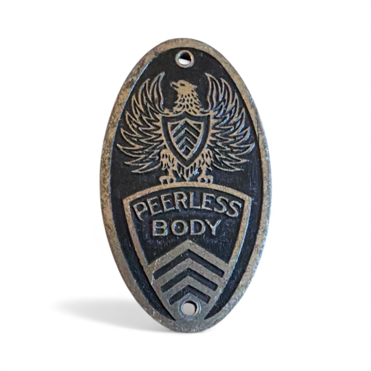 Peerless Body Tag Emblem Circa 1917-1923 Oval 1.75" Original Peerless Body Tag Emblem Circa 1917-1923 Oval 1.75" Original