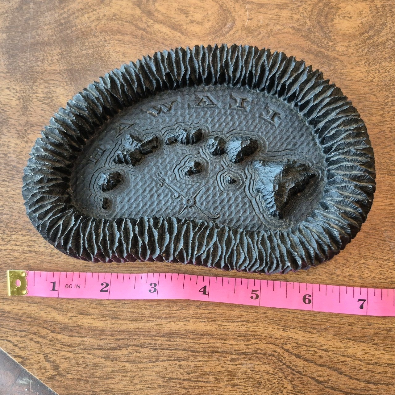 Vintage Black Hawaii Ashtray/Trinket Tray Volcanic Lava Coco Joe's 1960s MCM Vintage Black Hawaii Ashtray/Trinket Tray Volcanic Lava Coco Joe's 1960s MCM