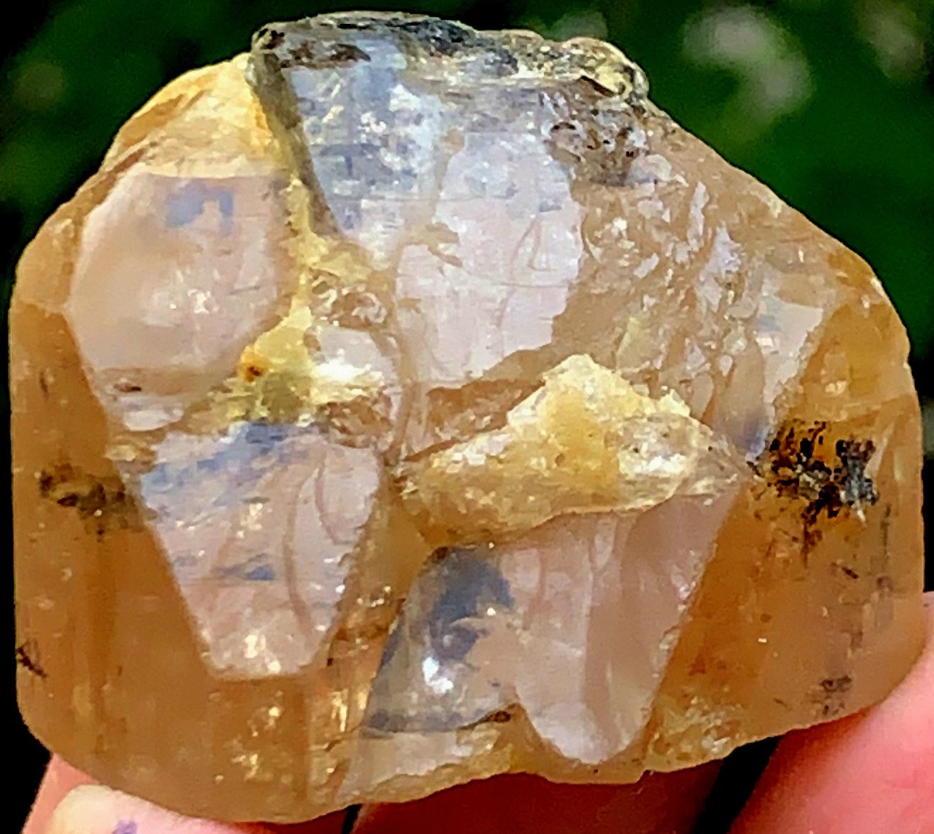 RARE Natural Brown Topaz Crystal With Columbite Inclusion From Pak - 53 Grams RARE Natural Brown Topaz Crystal With Columbite Inclusion From Pak - 53 Grams