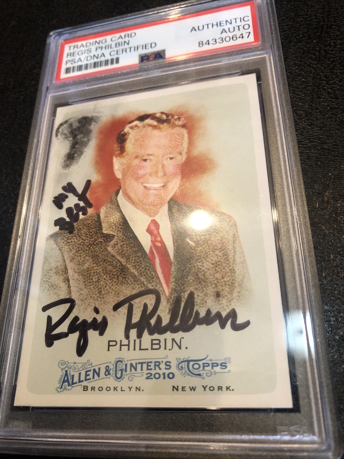2010 TOPPS ALLEN GINTER REGIS PHILBIN SIGNED CARD PSA DNA AUTOGRAPH RIP LEGEND 2010 TOPPS ALLEN GINTER REGIS PHILBIN SIGNED CARD PSA DNA AUTOGRAPH RIP LEGEND