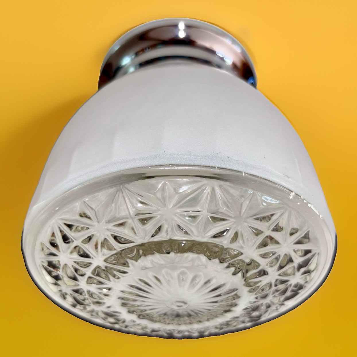 Vtg "MINI" 1930's-1950's Art Deco Nouveau Glass Shade Ceiling Light Fixture Vtg "MINI" 1930's-1950's Art Deco Nouveau Glass Shade Ceiling Light Fixture