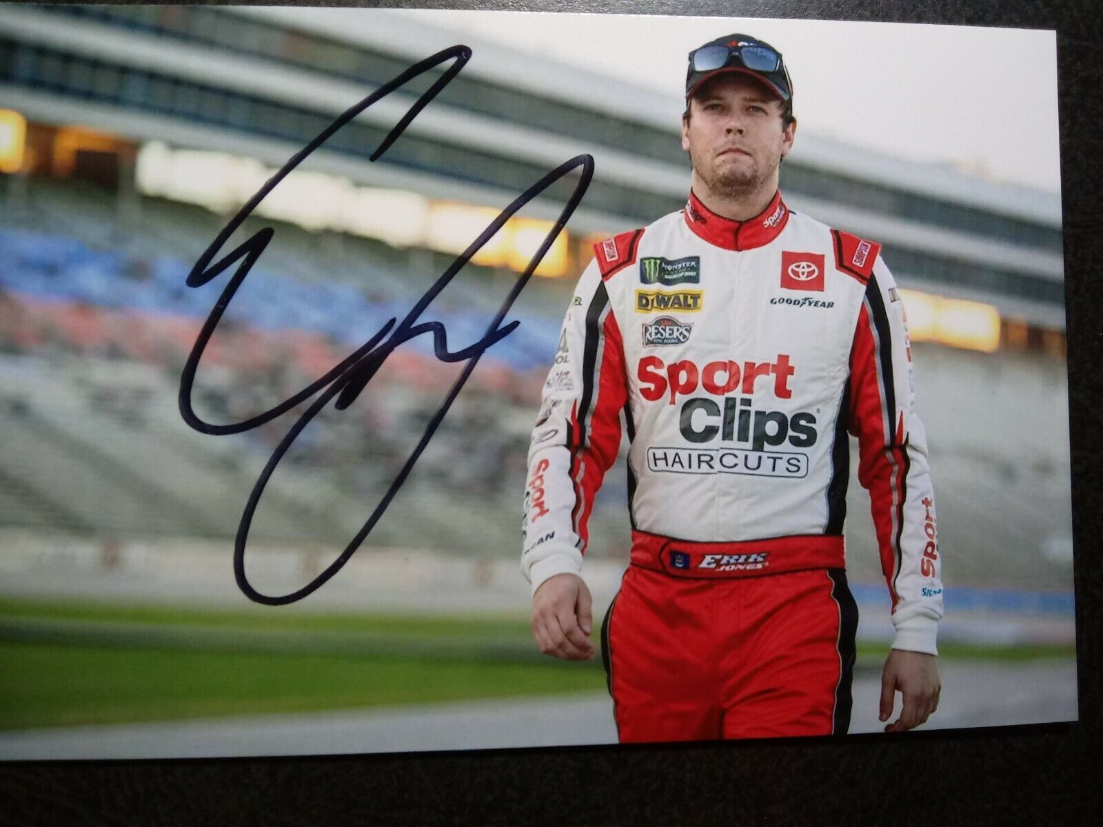 ERIK JONES Authentic Hand Signed Autograph 4X6 Photo - NASCAR RACE CAR DRIVER
