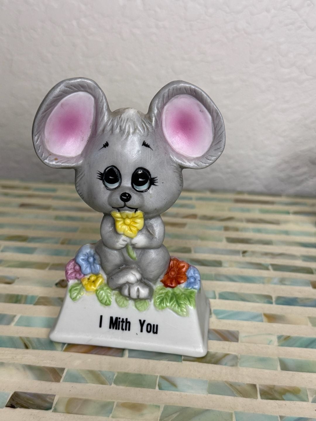 Russ Berrie I Mith You Mouse Figurine Vintage 1979 Russ Berrie I Mith You Mouse Figurine Vintage 1979