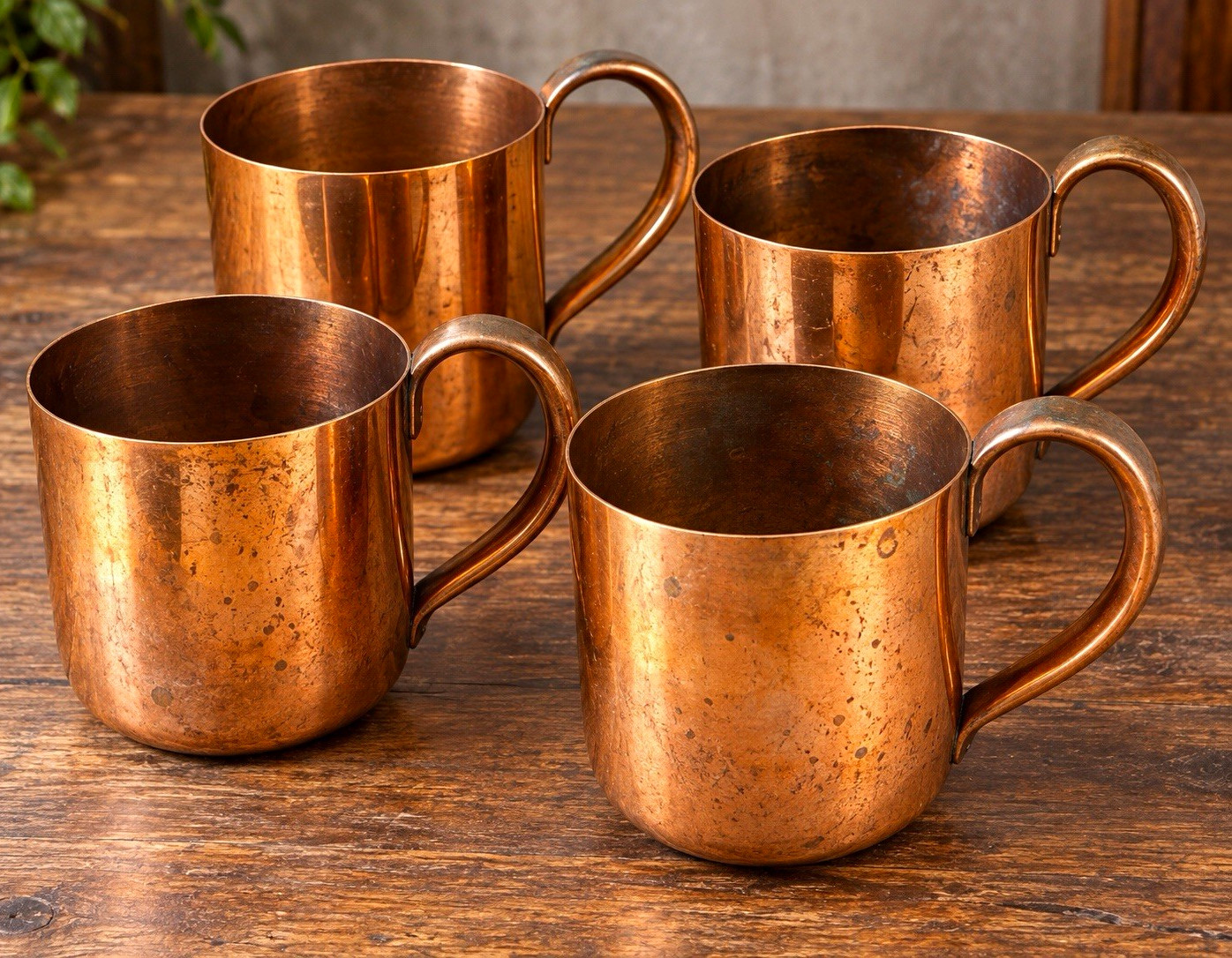 Rare Vintage 1940s-60s Ozelina’s Ozell Copper Mugs Set of 4 MCM Los Angeles Cali Rare Vintage 1940s-60s Ozelina’s Ozell Copper Mugs Set of 4 MCM Los Angeles Cali