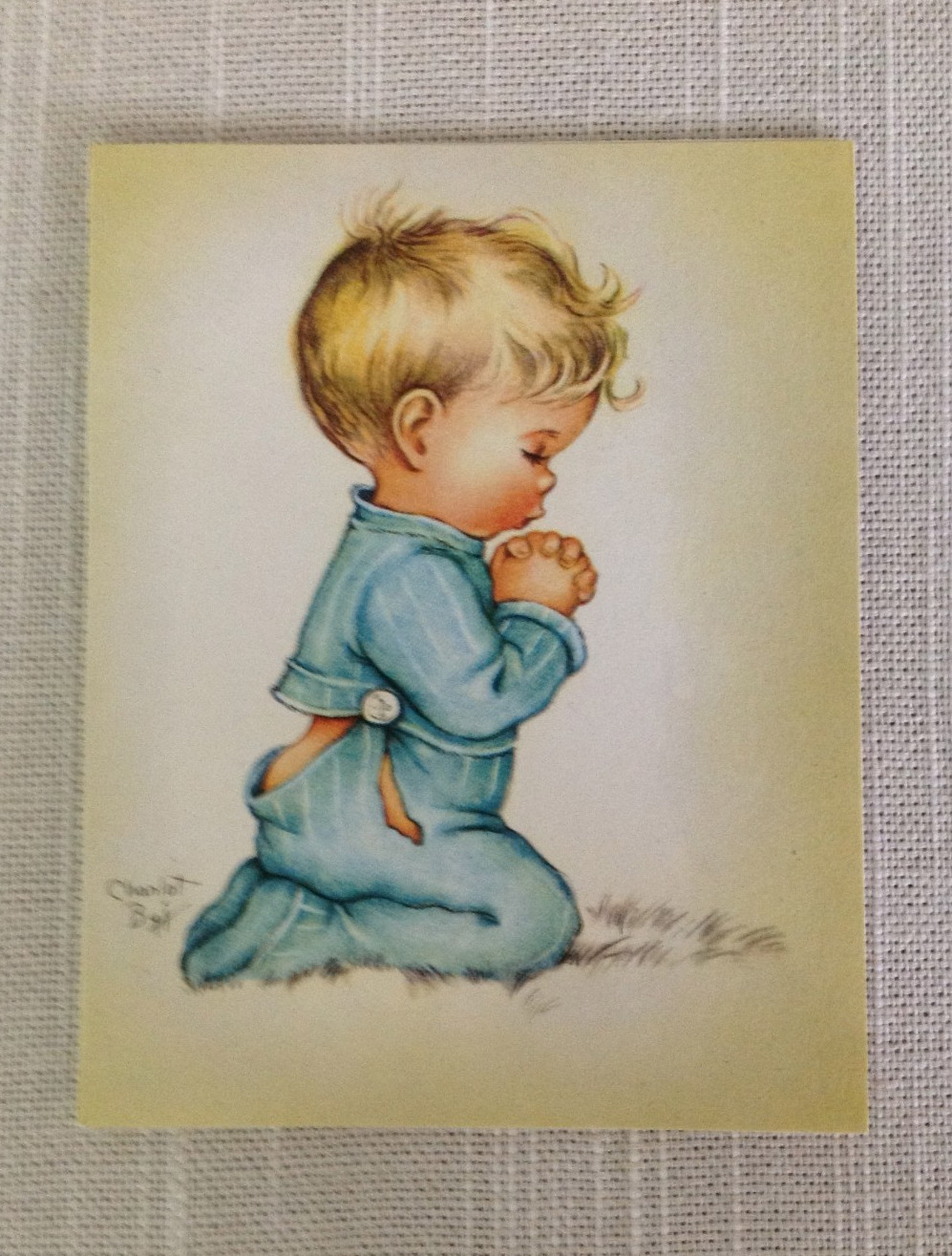 7 Vintage CHARLOT BYJ Praying Boy CRESTWICK-HUMMELWERK Blank Note Cards in Box 7 Vintage CHARLOT BYJ Praying Boy CRESTWICK-HUMMELWERK Blank Note Cards in Box