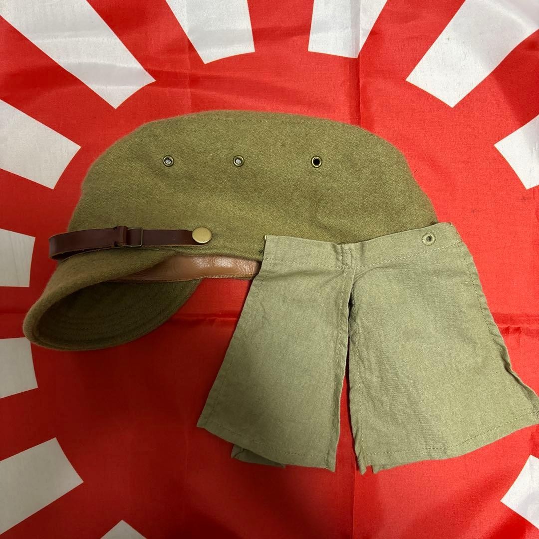 WWII Japanese Military Southern Front Field Cap Hat Neck Flap WWII Japanese Military Southern Front Field Cap Hat Neck Flap