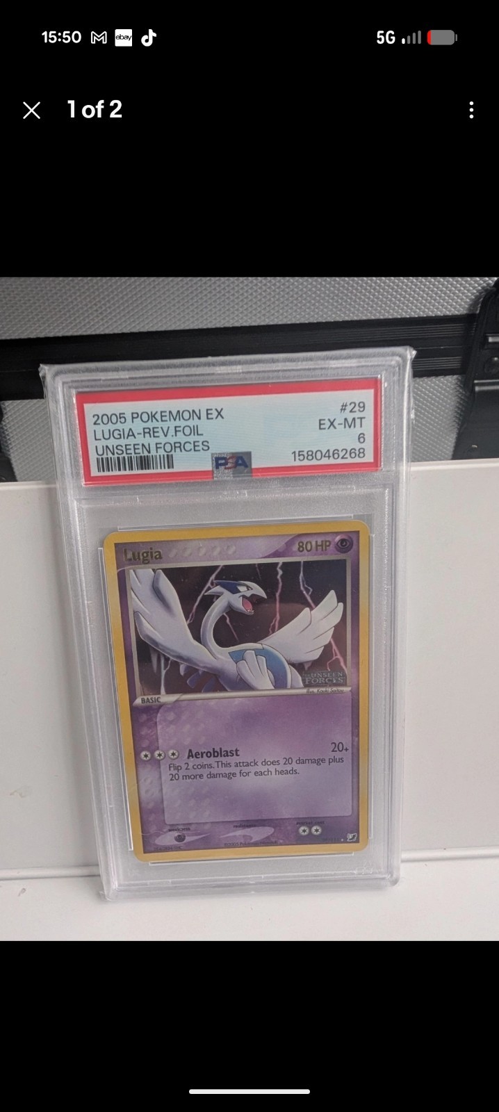 Lugia 29/115 EX Unseen Forces Reverse Holo + togepi 50/109 PSA 7 + Ho Oh 27/115