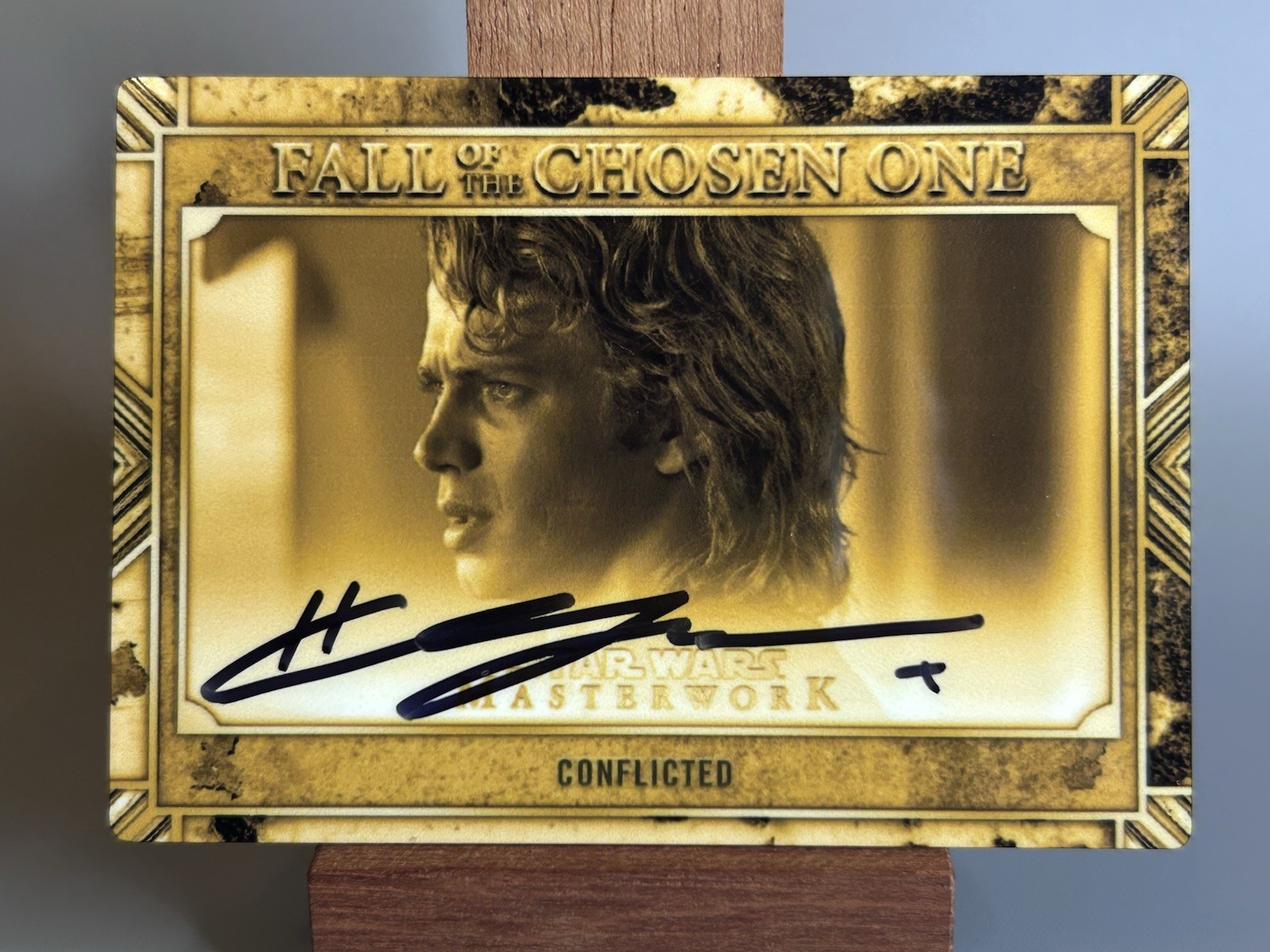 Topps 2025 Star Wars Masterwork Fall of the Chosen One Gold FGOLD-15 1/1 Auto Topps 2025 Star Wars Masterwork Fall of the Chosen One Gold FGOLD-15 1/1 Auto