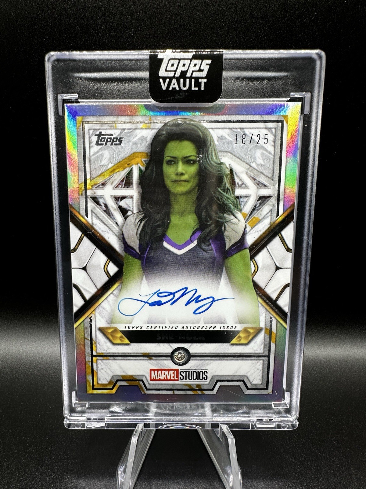2026 Topps Marvel Vault Tatiana Maslany She-Hulk Immortal Gold On Card Auto /50 2026 Topps Marvel Vault Tatiana Maslany She-Hulk Immortal Gold On Card Auto /50