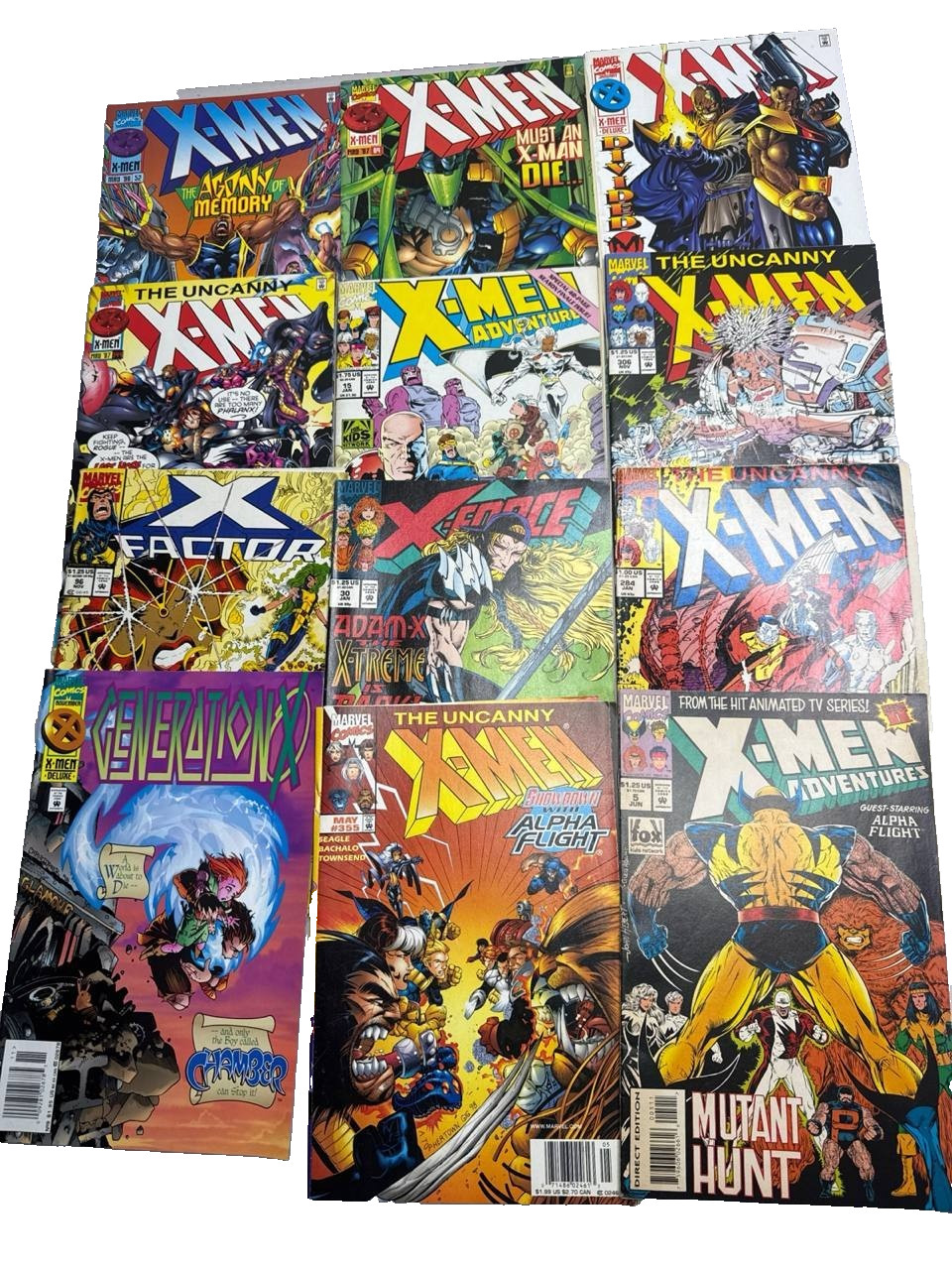 X-Men Comic Book Marvel Comics 90s Uncanny X-Men X-Force X-Factor Ge Lot of 12 X-Men Comic Book Marvel Comics 90s Uncanny X-Men X-Force X-Factor Ge Lot of 12