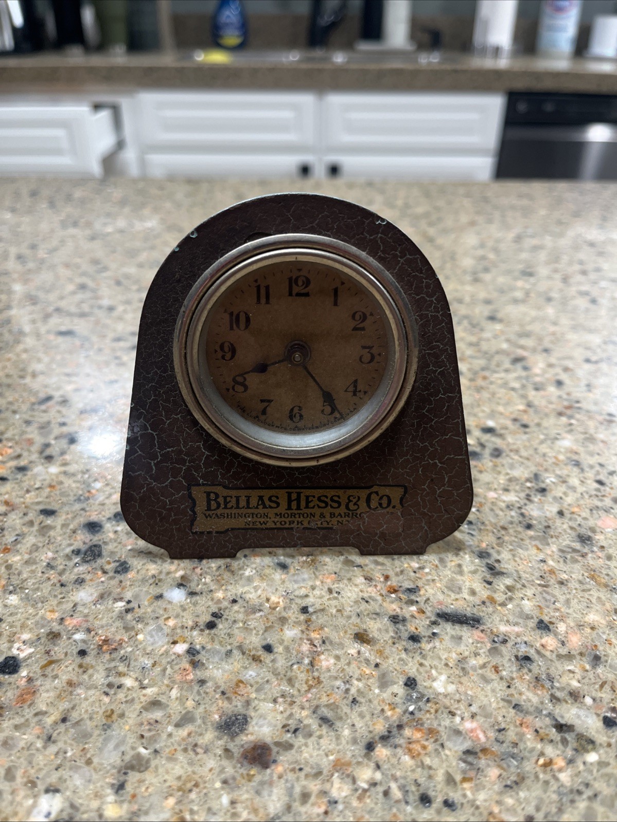 Antique Lux Bellas Hess & Co Advertising Desk Clock Vintage 1910 Working NYC Antique Lux Bellas Hess & Co Advertising Desk Clock Vintage 1910 Working NYC