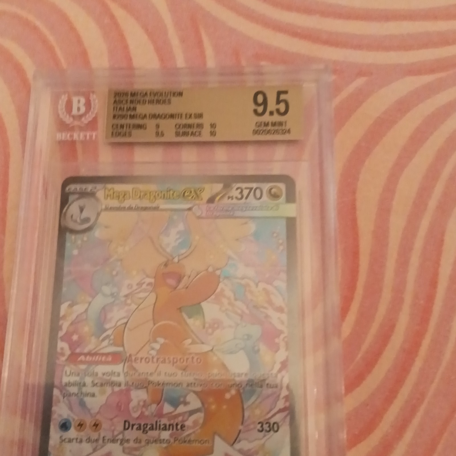 Pokemon Mega Dragonite EX Full Art #290 ITA Mega Evolution Ascended BGS 9.5 Pokemon Mega Dragonite EX Full Art #290 ITA Mega Evolution Ascended BGS 9.5