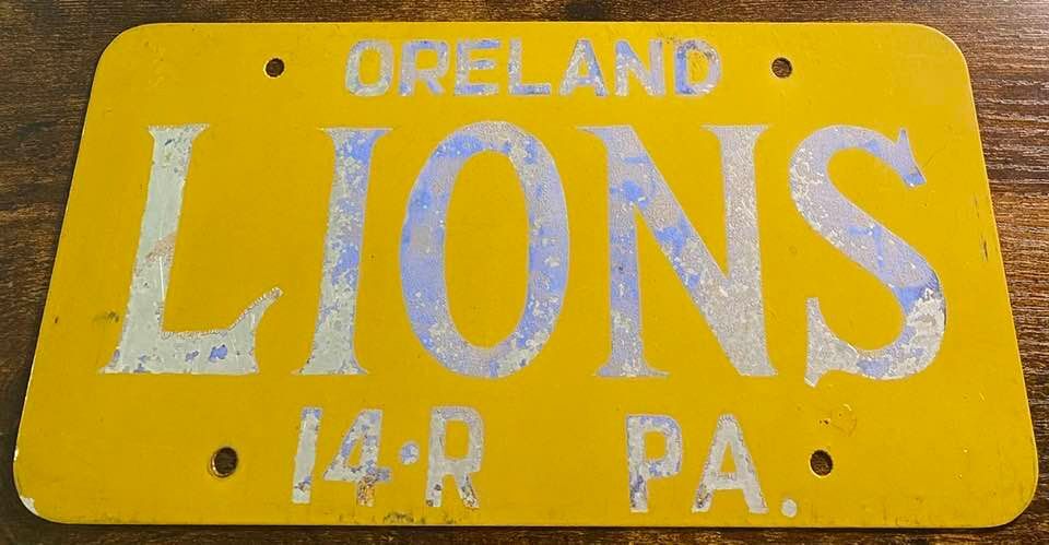 Oreland High School Lions Booster License Plate Pennsylvania Vintage PA Oreland High School Lions Booster License Plate Pennsylvania Vintage PA