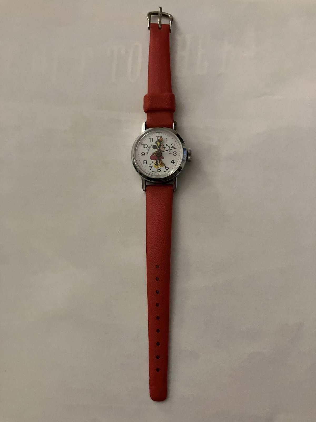 Vintage 1970s Bradley Minnie Mouse Watch 121S Swiss NOT RUNNING Parts Repair