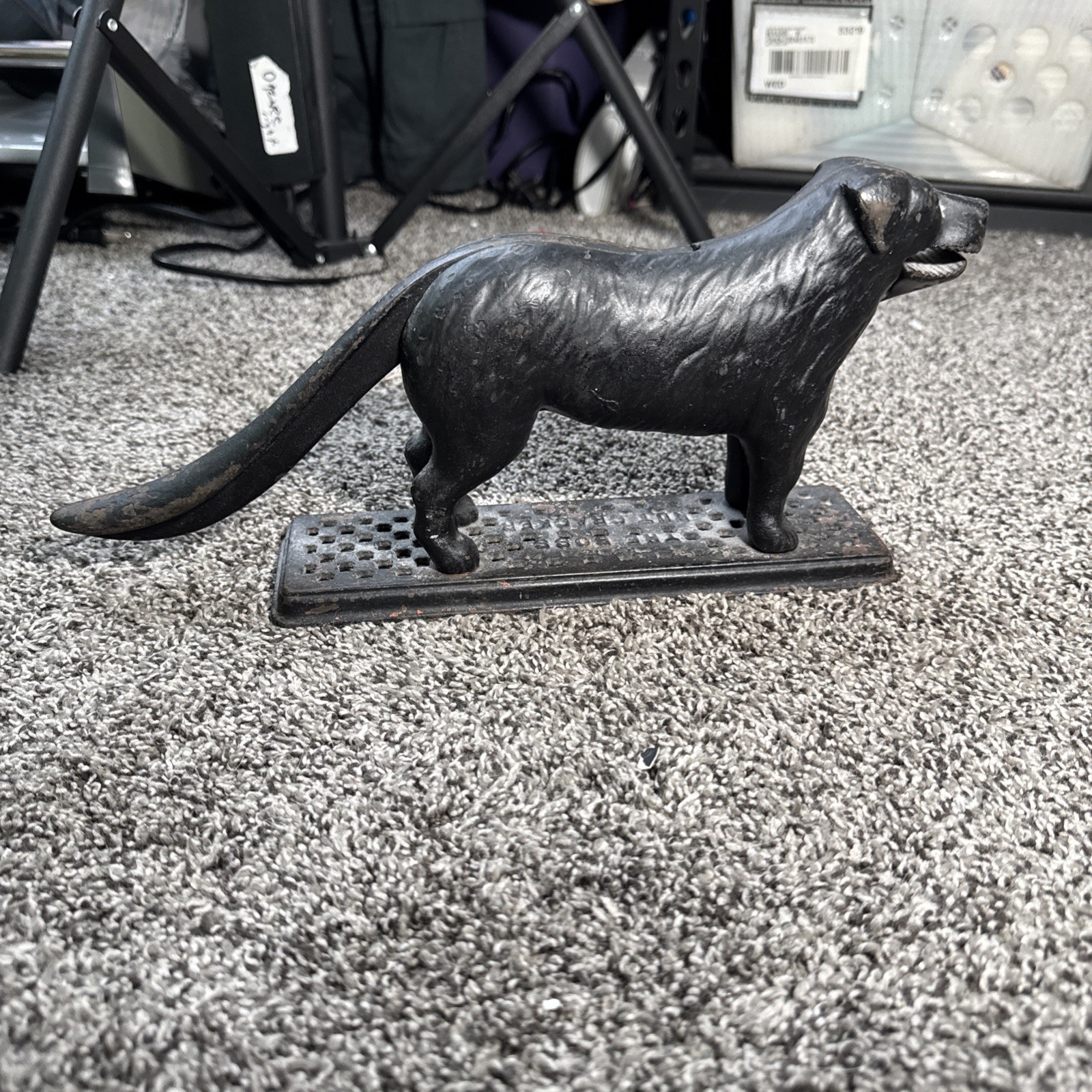 Antique Cast Iron Nutcracker, Newfoundland Dog Chicago USA Antique Cast Iron Nutcracker, Newfoundland Dog Chicago USA
