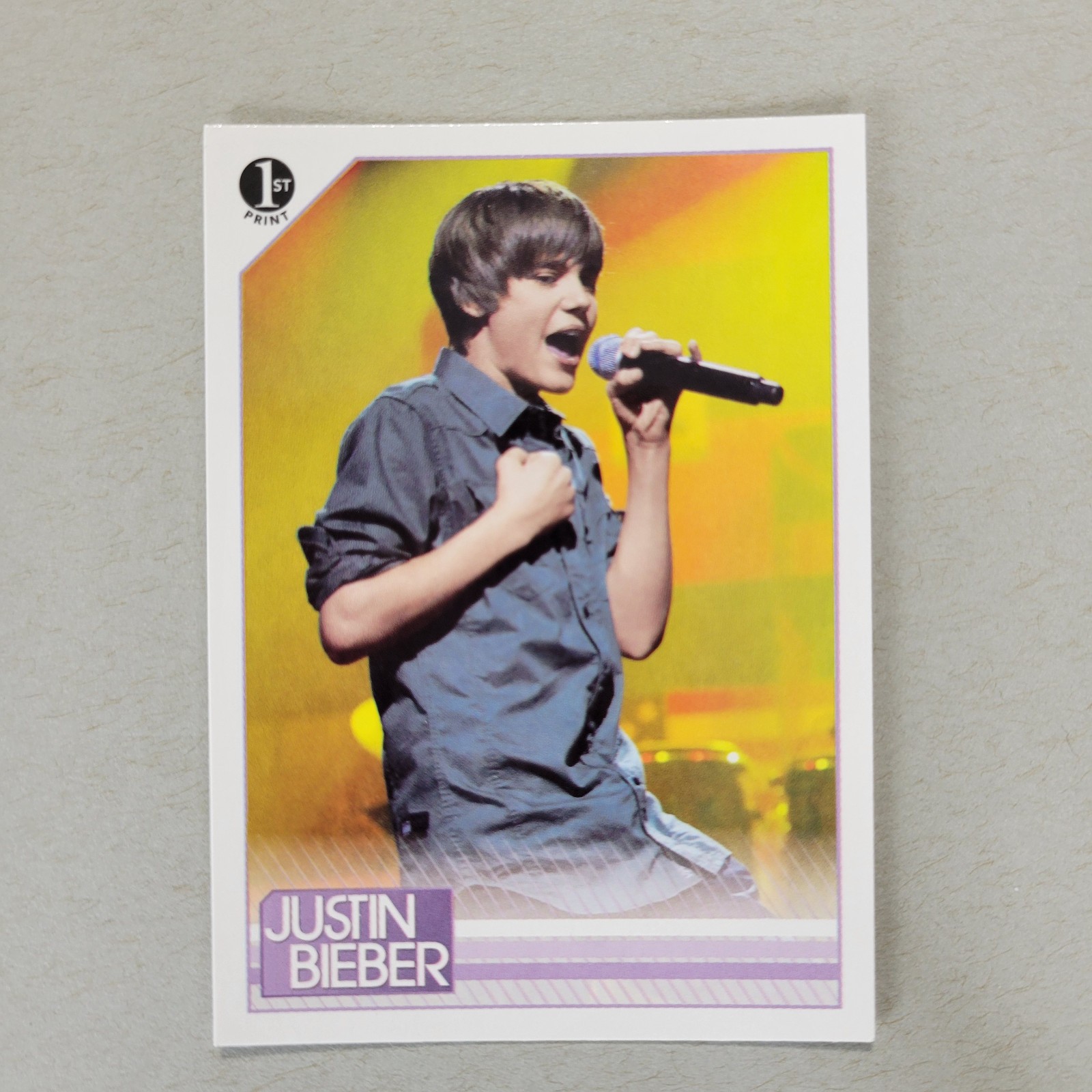2010 Panini Justin Bieber 1st Print Trading Card #23 2010 Panini Justin Bieber 1st Print Trading Card #23