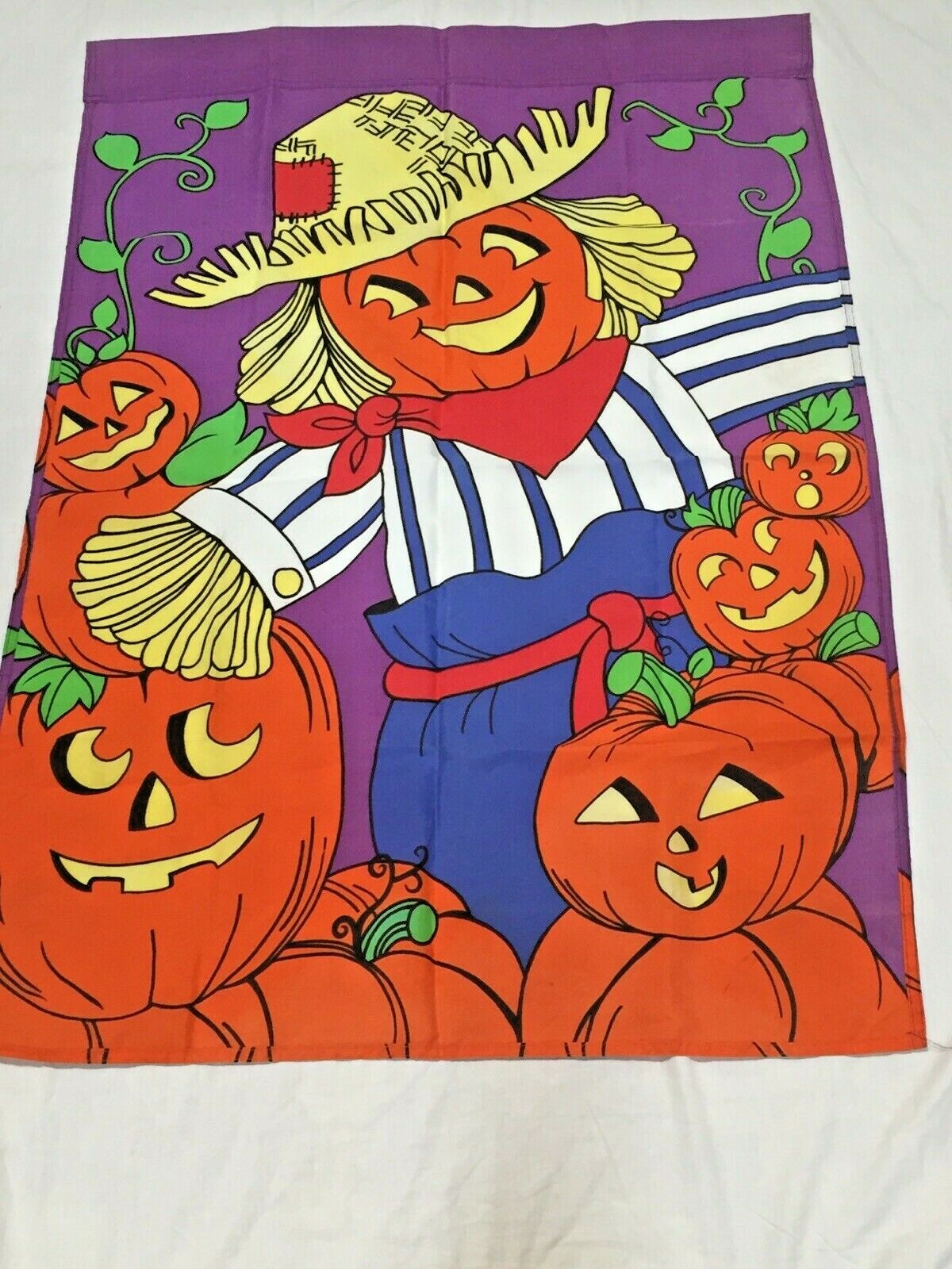 Halloween PUMPKIN SCARECROW PUMPKIN PATCH Garden Flag Decorative 29.5" x 42.5"