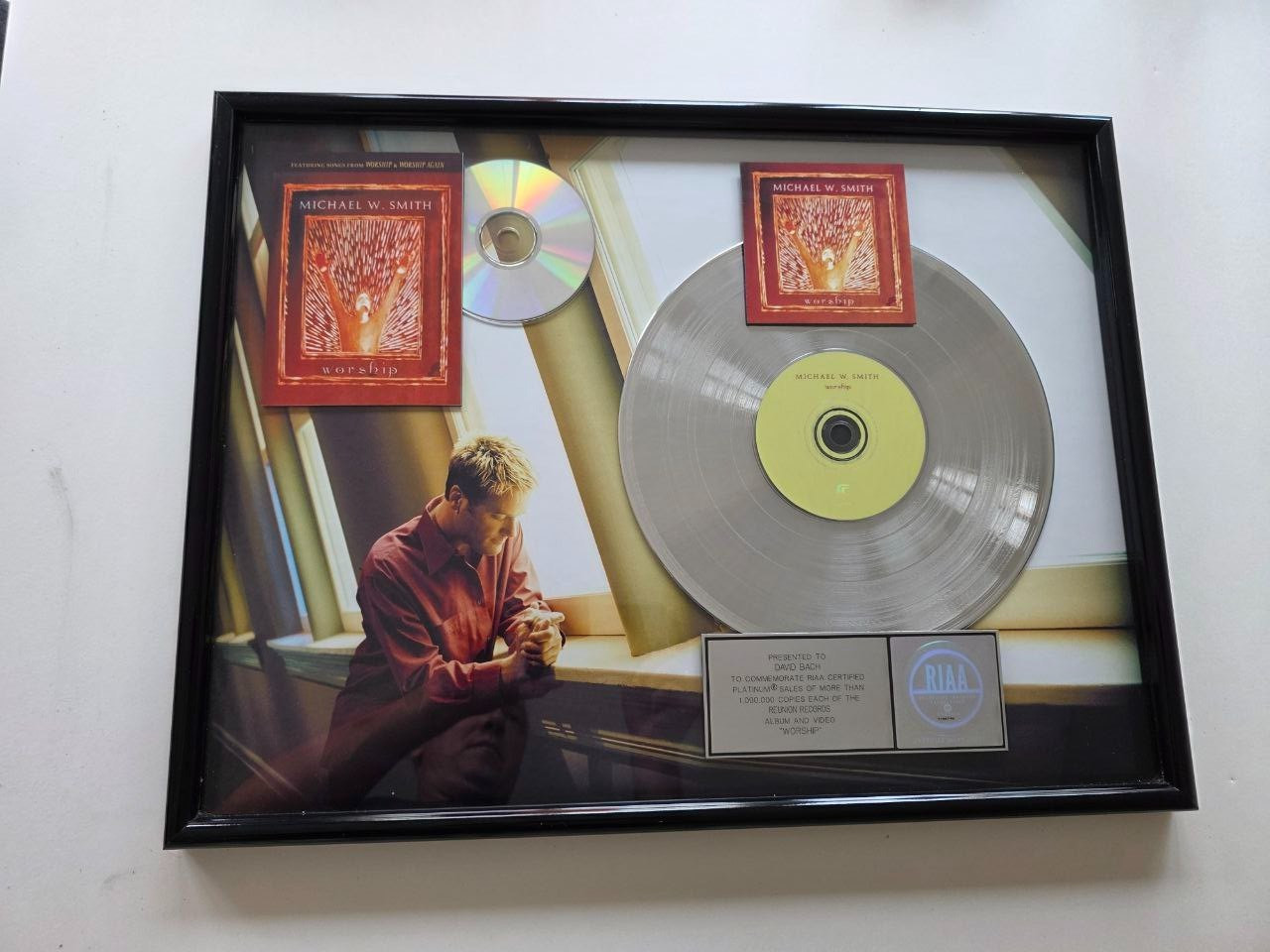 Michael W. Smith – Worship (2001) RIAA Platinum Record Award – ForeFront Records Michael W. Smith – Worship (2001) RIAA Platinum Record Award – ForeFront Records