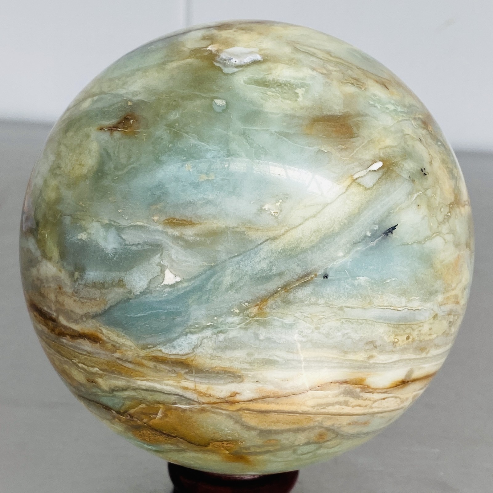 Natural amazon stone quartz ball crystal sphere healing 1680G (3.7LB)
