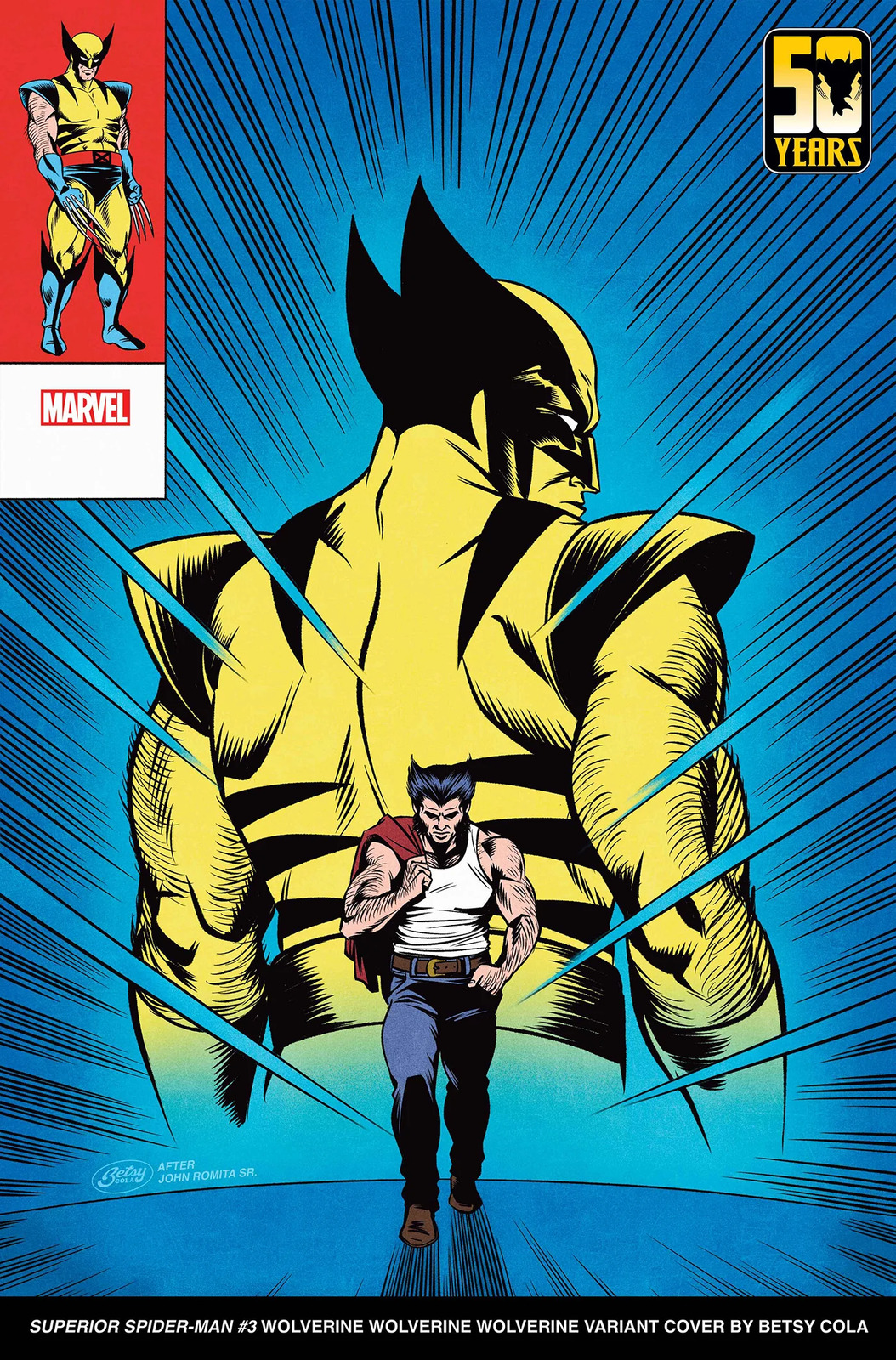 Superior Spider-Man #3 B Betsy Cola Wolverine Amazing Spider-Man 50 Homage Varia