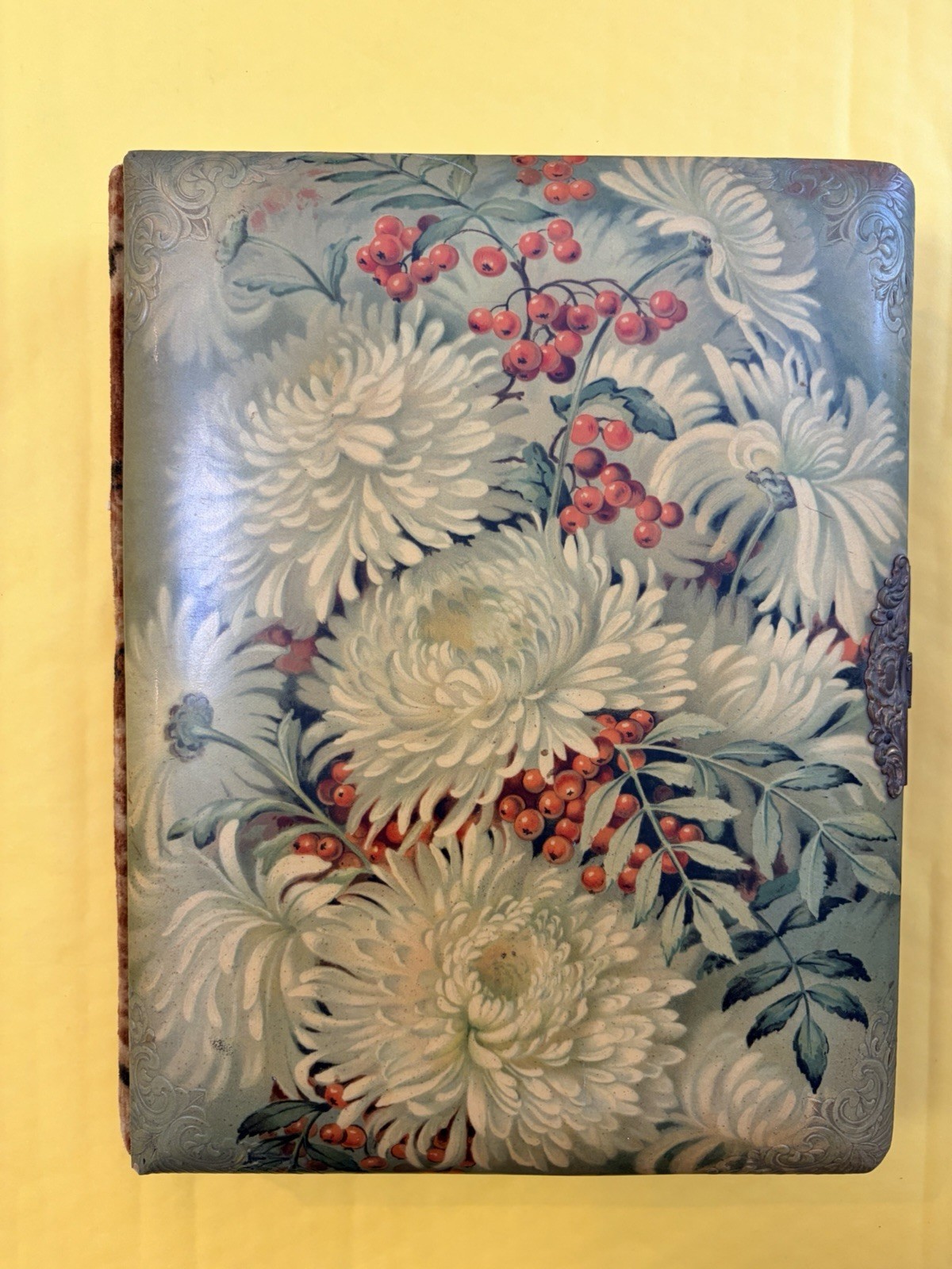 Antique 1890s Victorian Photo Album Gold Gilt Cabinet Cards 1920 Banff Floral Antique 1890s Victorian Photo Album Gold Gilt Cabinet Cards 1920 Banff Floral