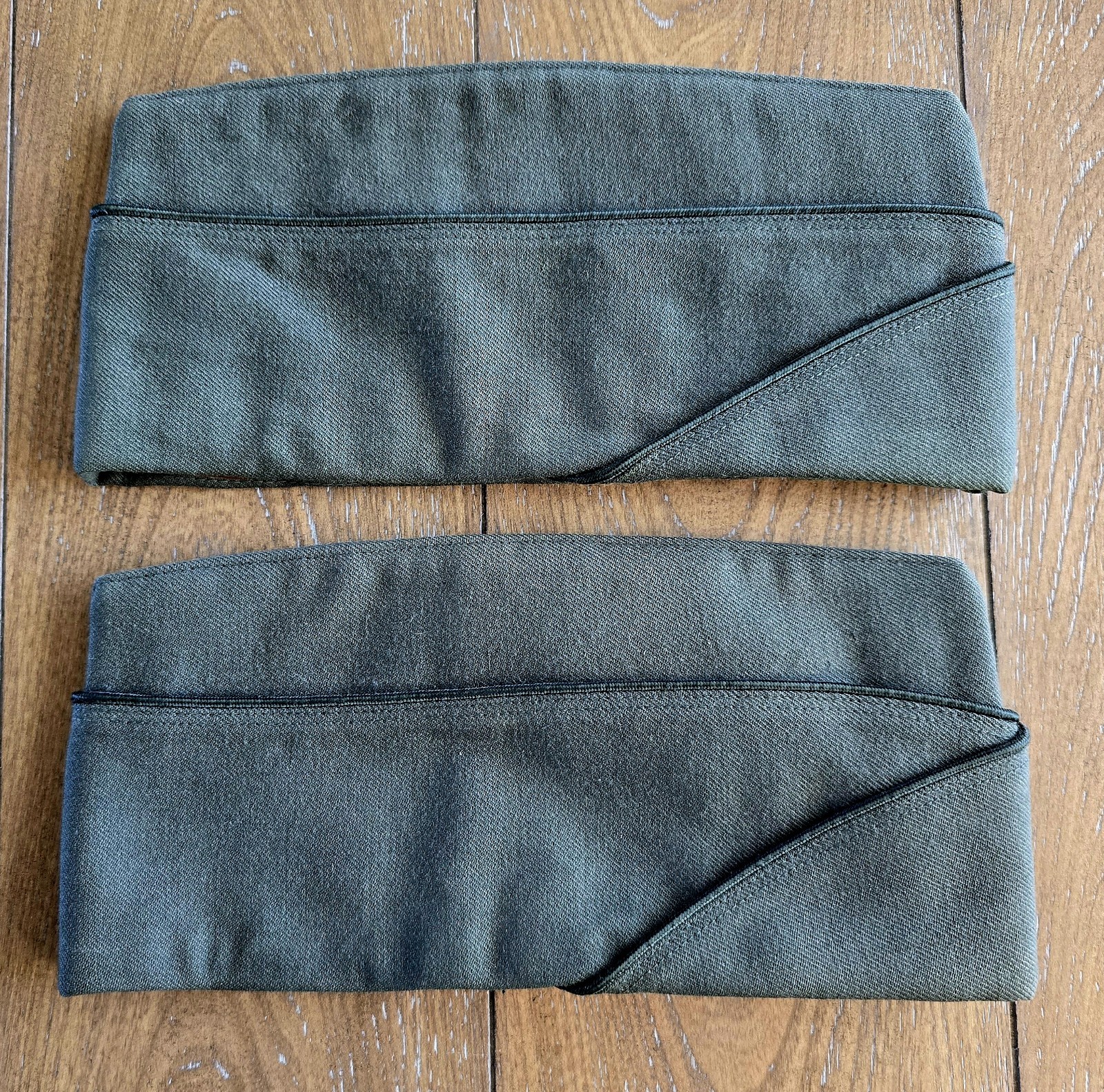Pair Vintage 1958 US Army Wool Garrison Cap AG-44 Size 7 Waldman Military Lot Pair Vintage 1958 US Army Wool Garrison Cap AG-44 Size 7 Waldman Military Lot