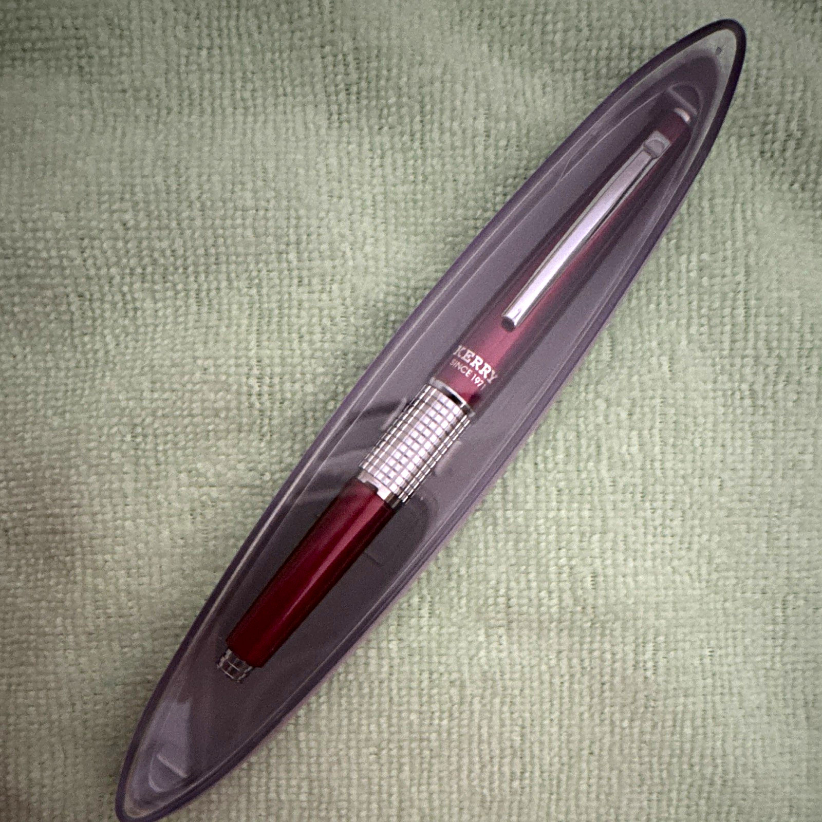 Pentel Sharp Kerry Mechanical Pencil 0.5mm Red P1035B Japan Capped Case Clean Pentel Sharp Kerry Mechanical Pencil 0.5mm Red P1035B Japan Capped Case Clean