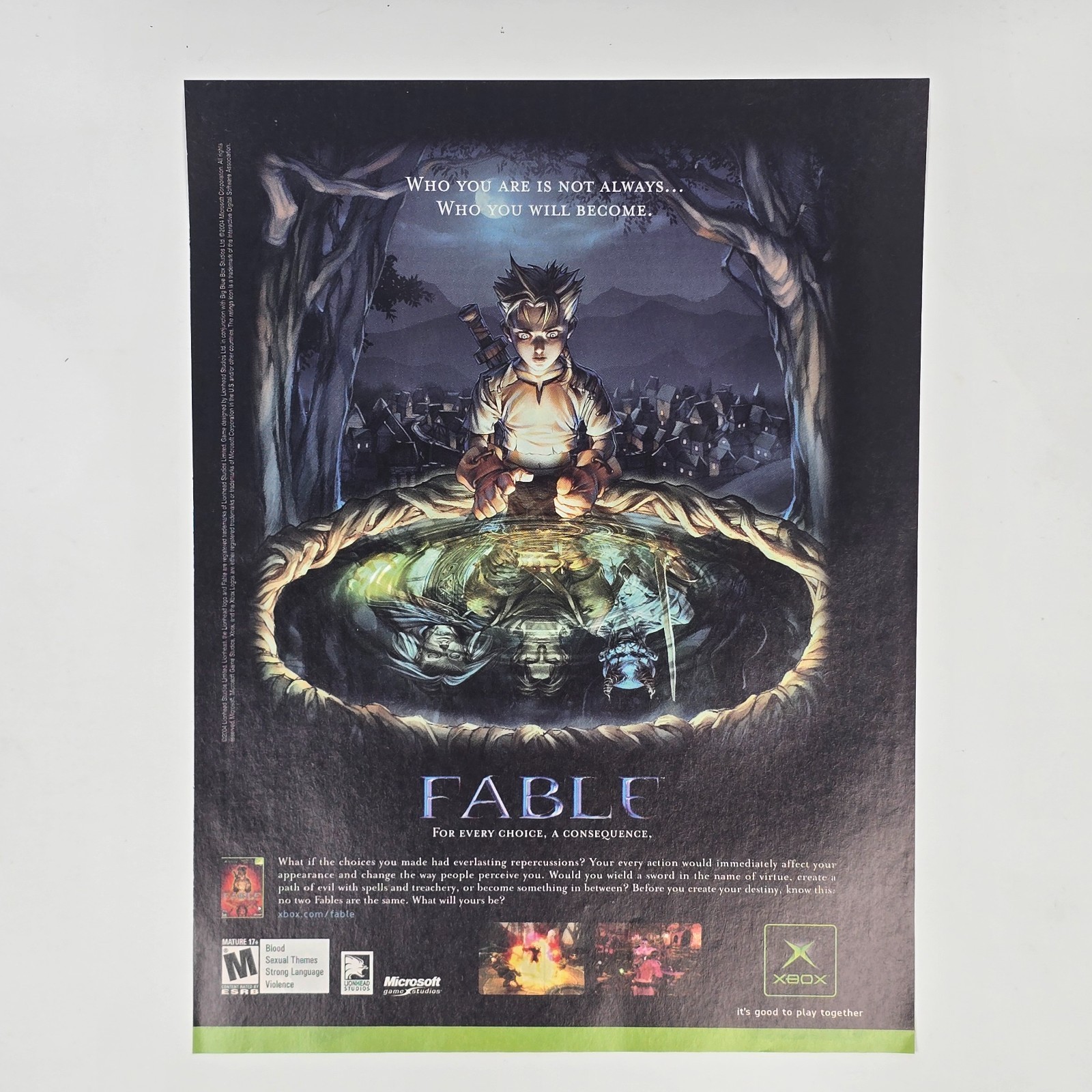 Fable Xbox Every Choice Print Ad/Poster Promo Art Fable Xbox Every Choice Print Ad/Poster Promo Art