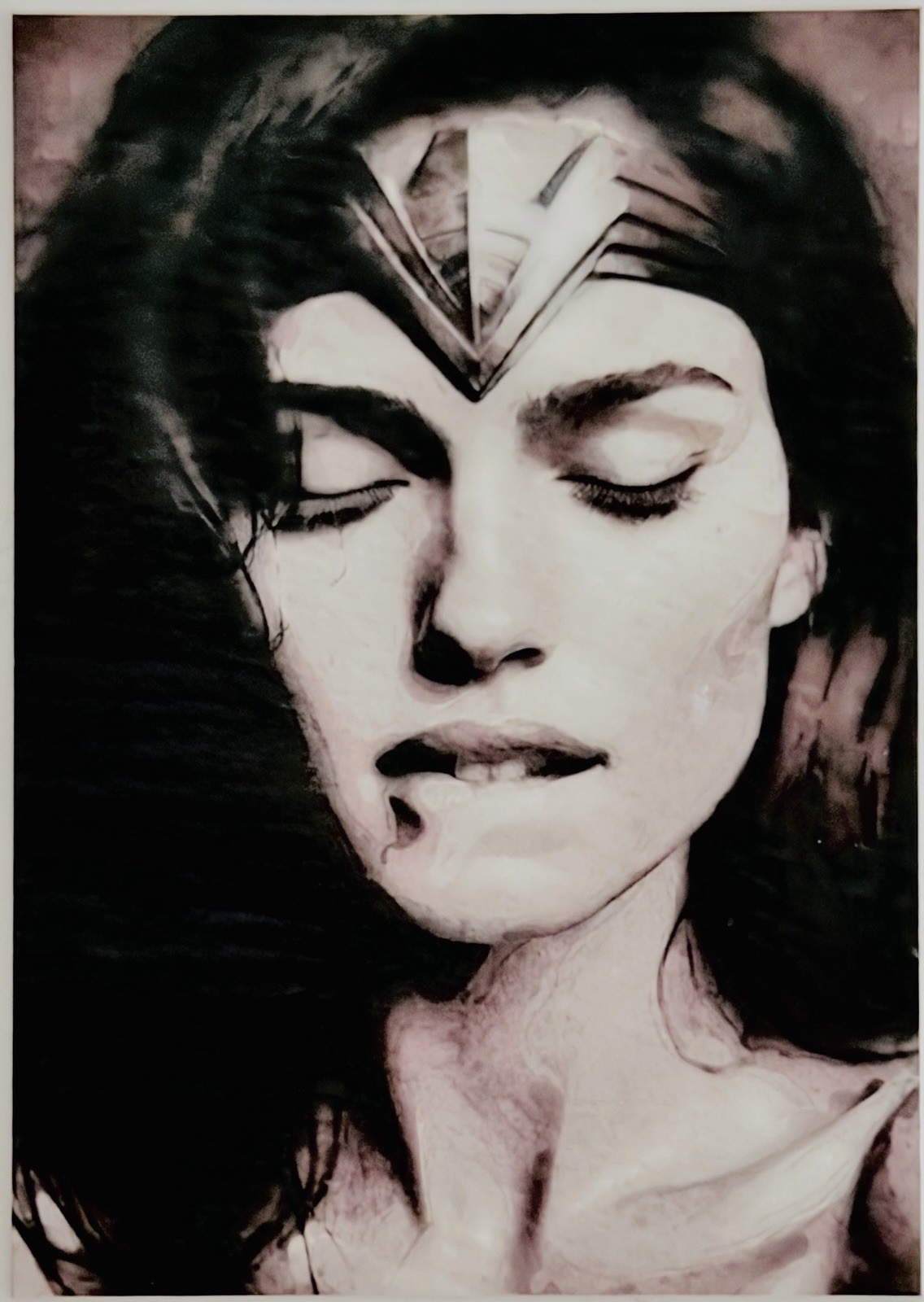 Wonder Woman in Ecstasy - ACEO Signed 1:1 OOAK Original Art Card by Rivera