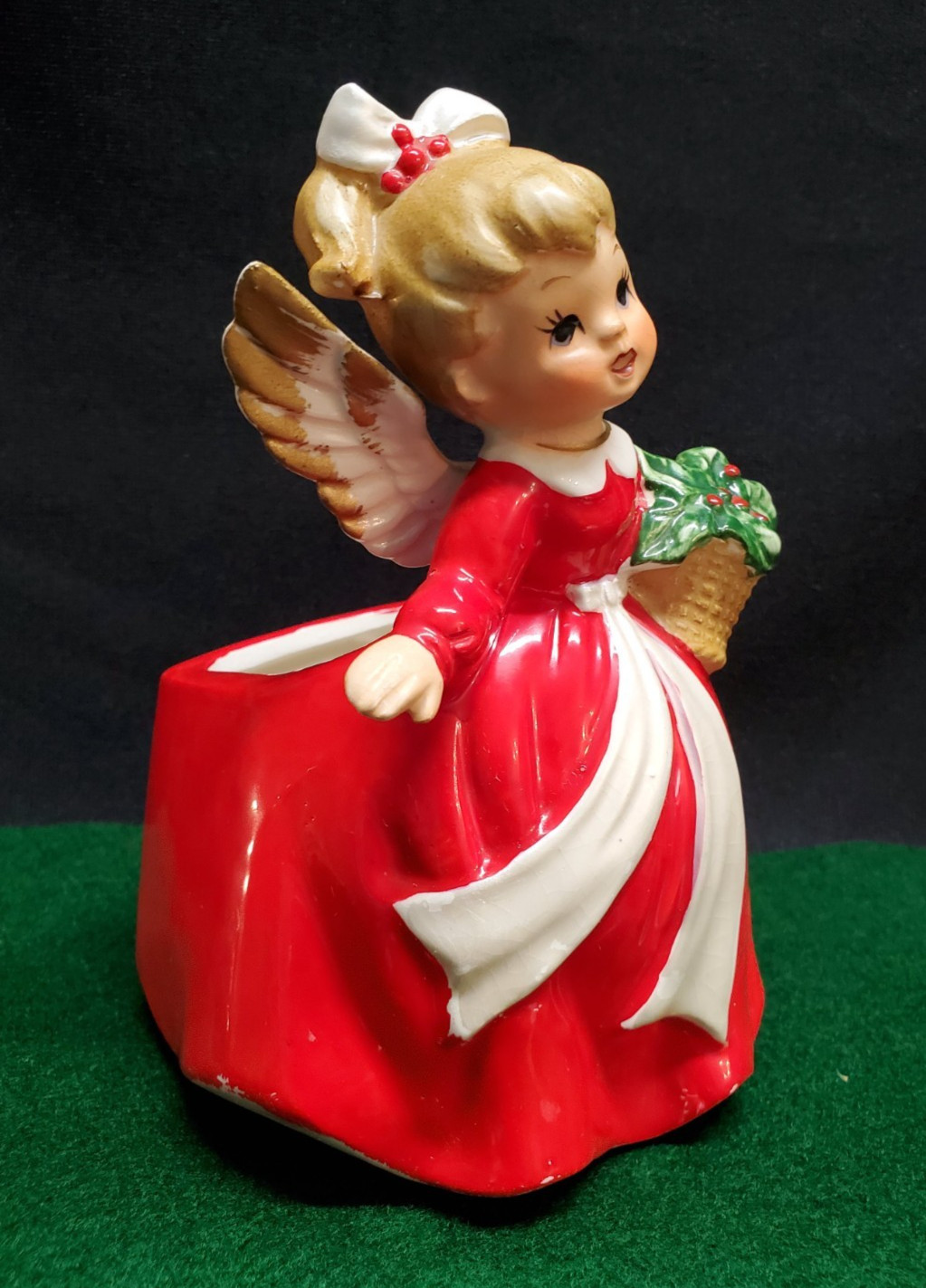 Vintage Christmas Angel Planter Figurine Inarco Japan Excellent Vintage Christmas Angel Planter Figurine Inarco Japan Excellent