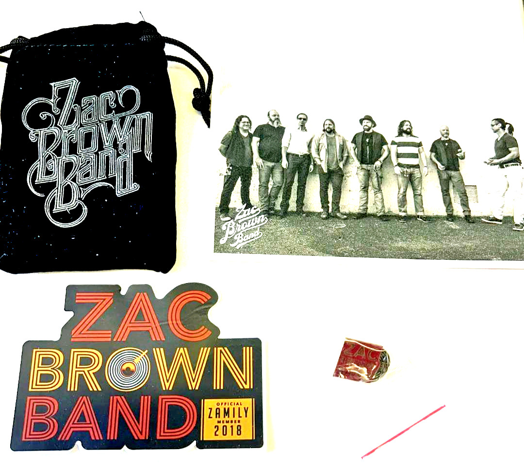 BRAND NEW ZAC BROWN BAND 2018 COLLECTIBLE ENAMEL PIN 2018 - PLUS BAG AND STICKER BRAND NEW ZAC BROWN BAND 2018 COLLECTIBLE ENAMEL PIN 2018 - PLUS BAG AND STICKER